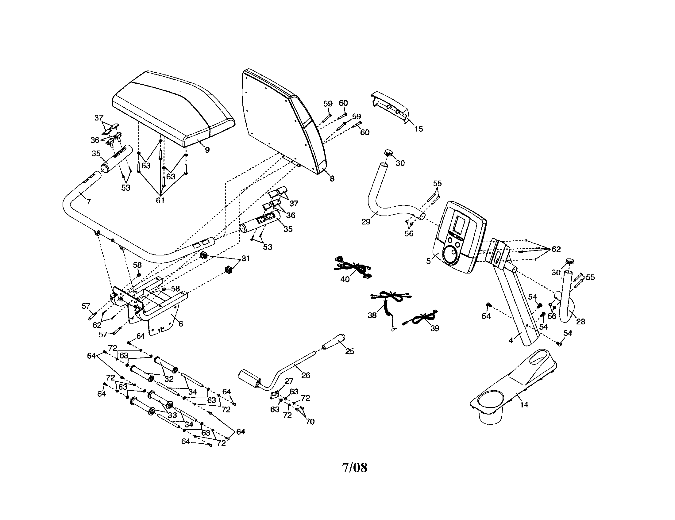 Proform 831217520 console/seat diagram