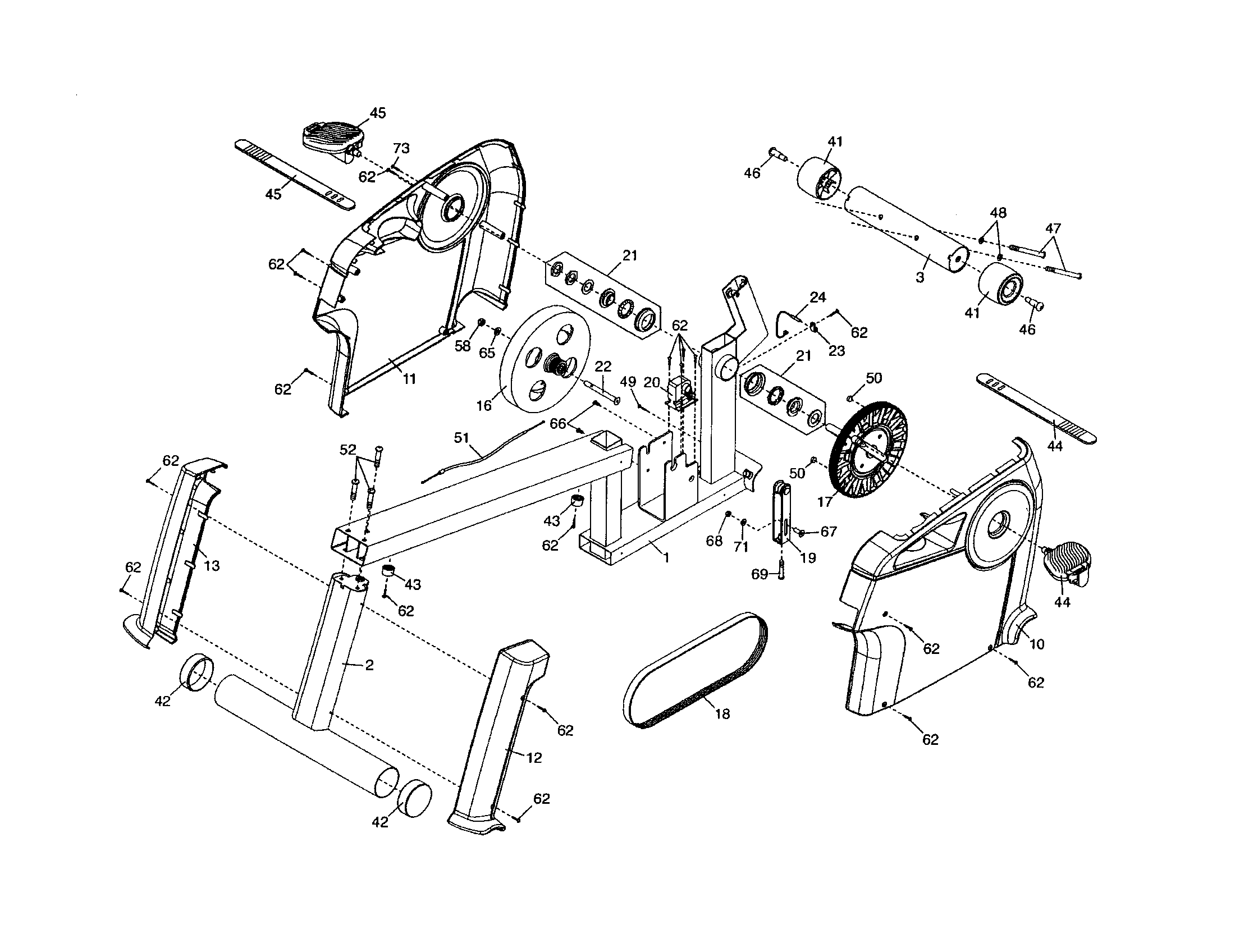 Proform 831217520 frame/eddy mechanism diagram