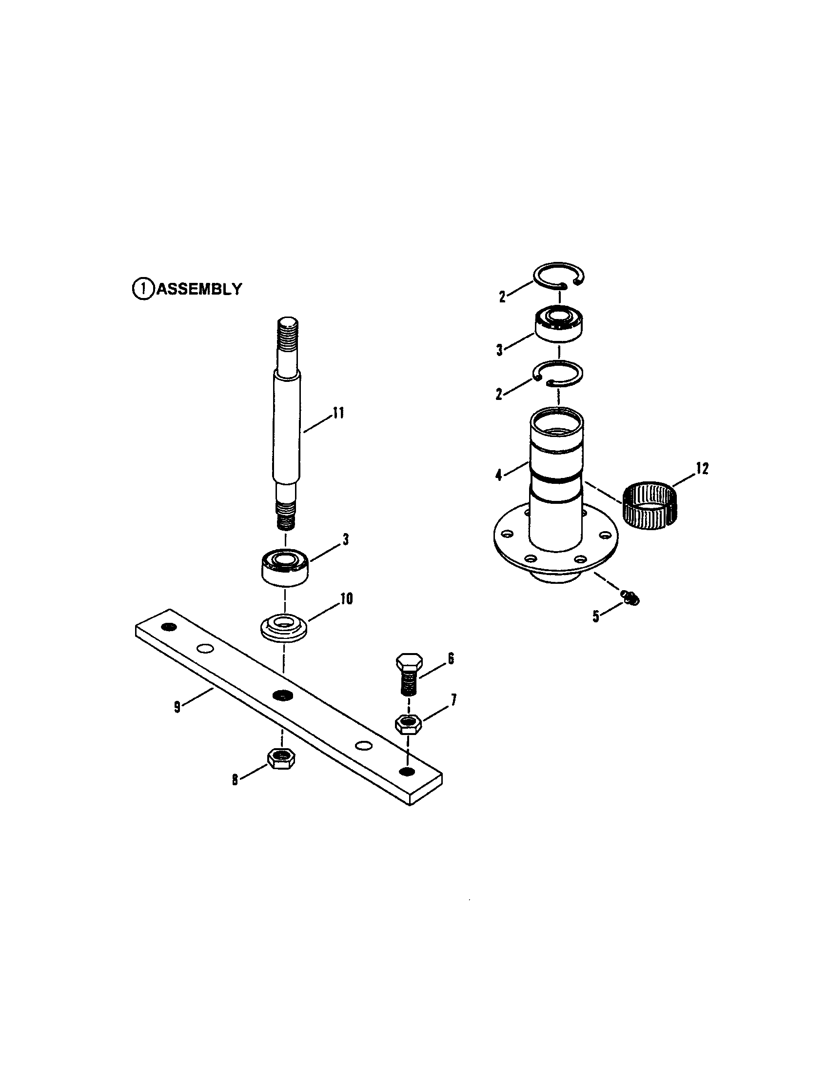 Snapper ELT145H33FBV spindle-30"/33" cutting deck diagram