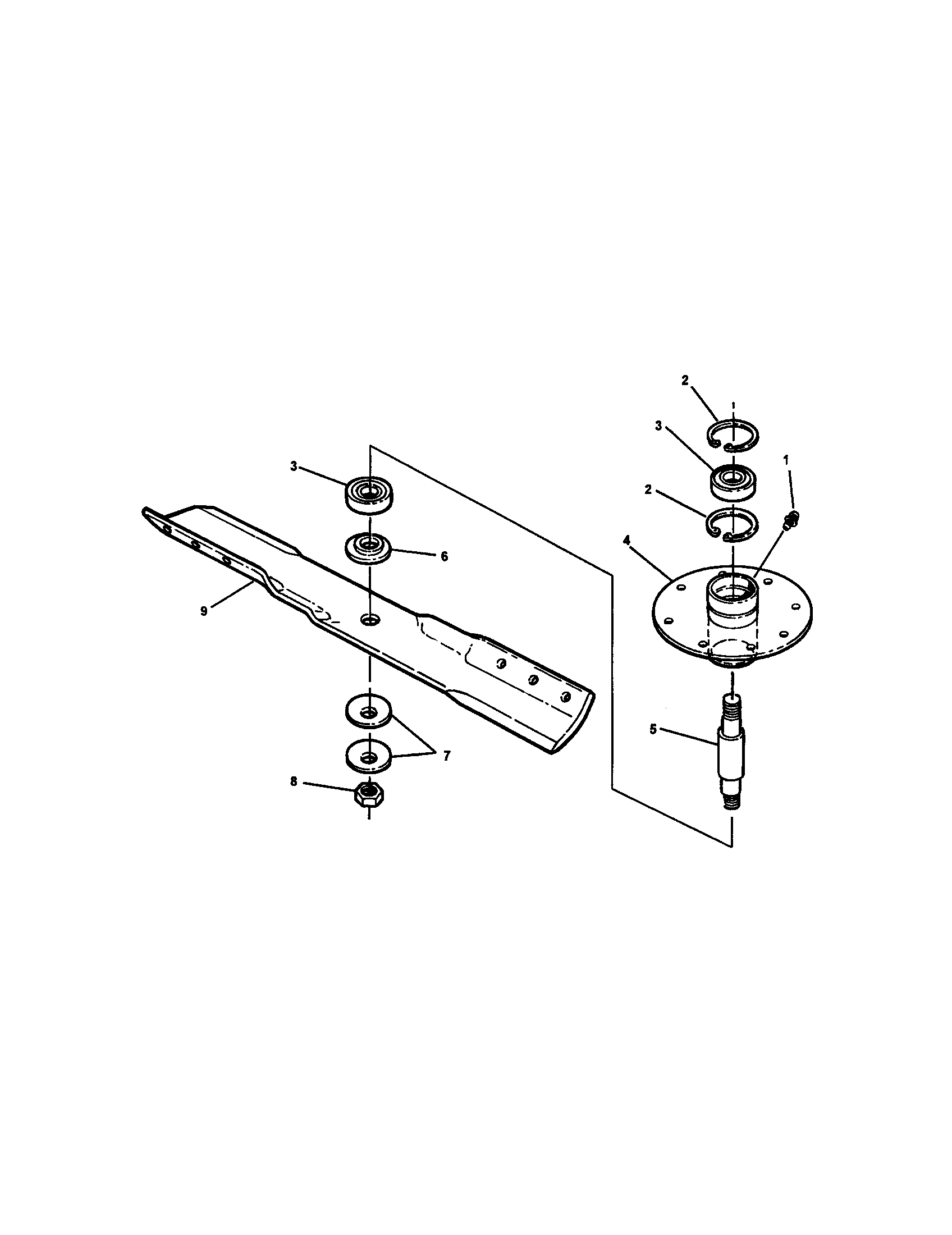 Snapper ELT145H33FBV spindle-38" cutting deck diagram