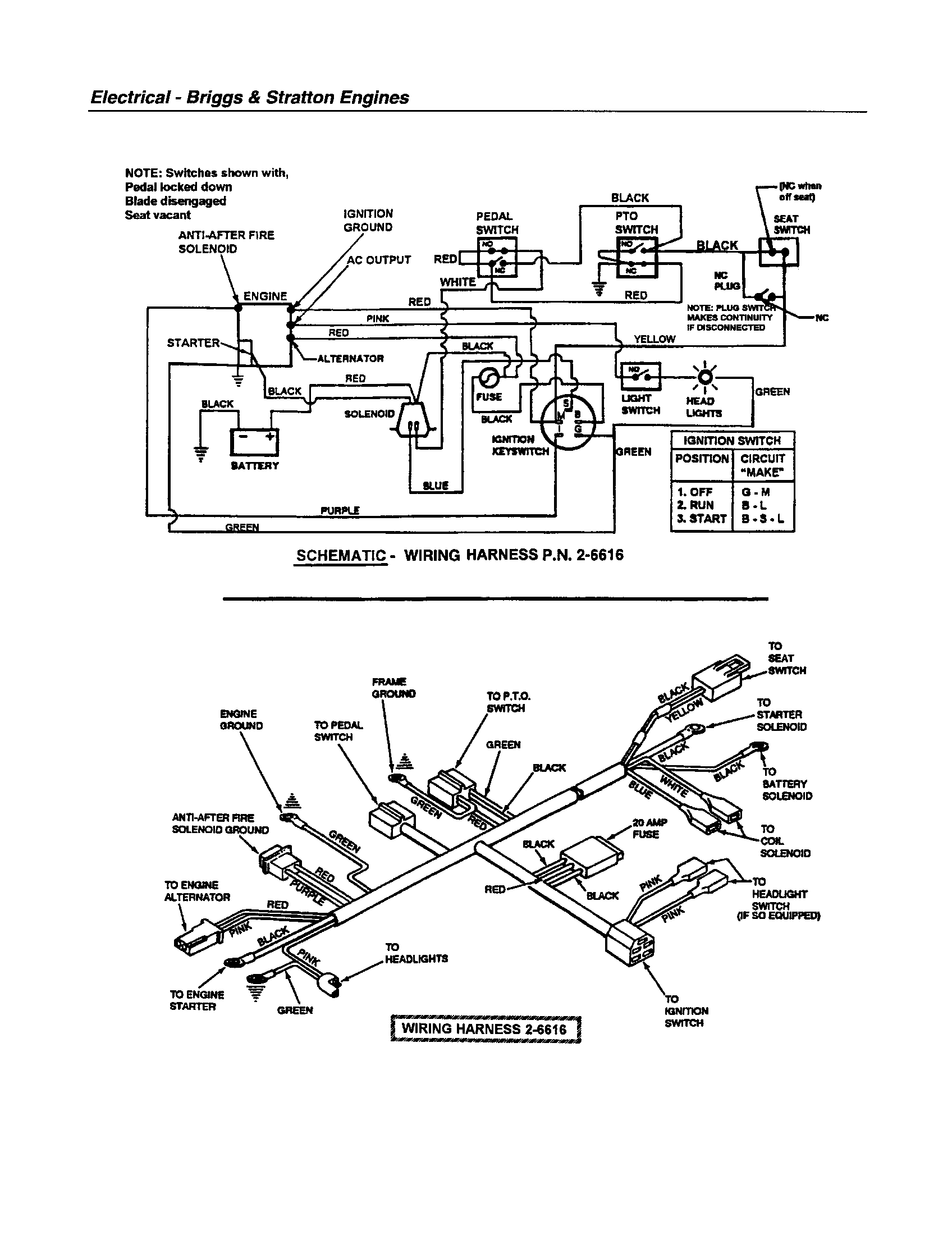 Snapper ELT145H33FBV electrical-briggs & stratton diagram
