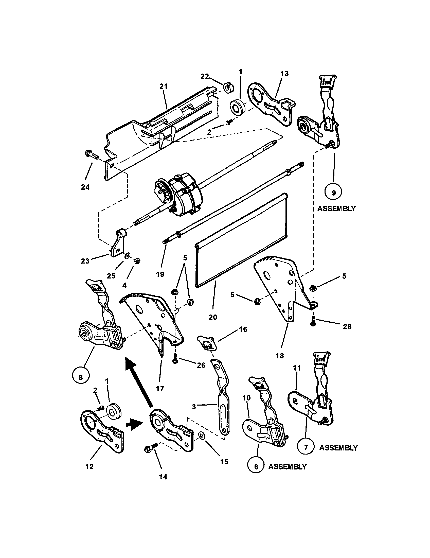 Snapper FRP216016 rear wheel brackets/latches diagram