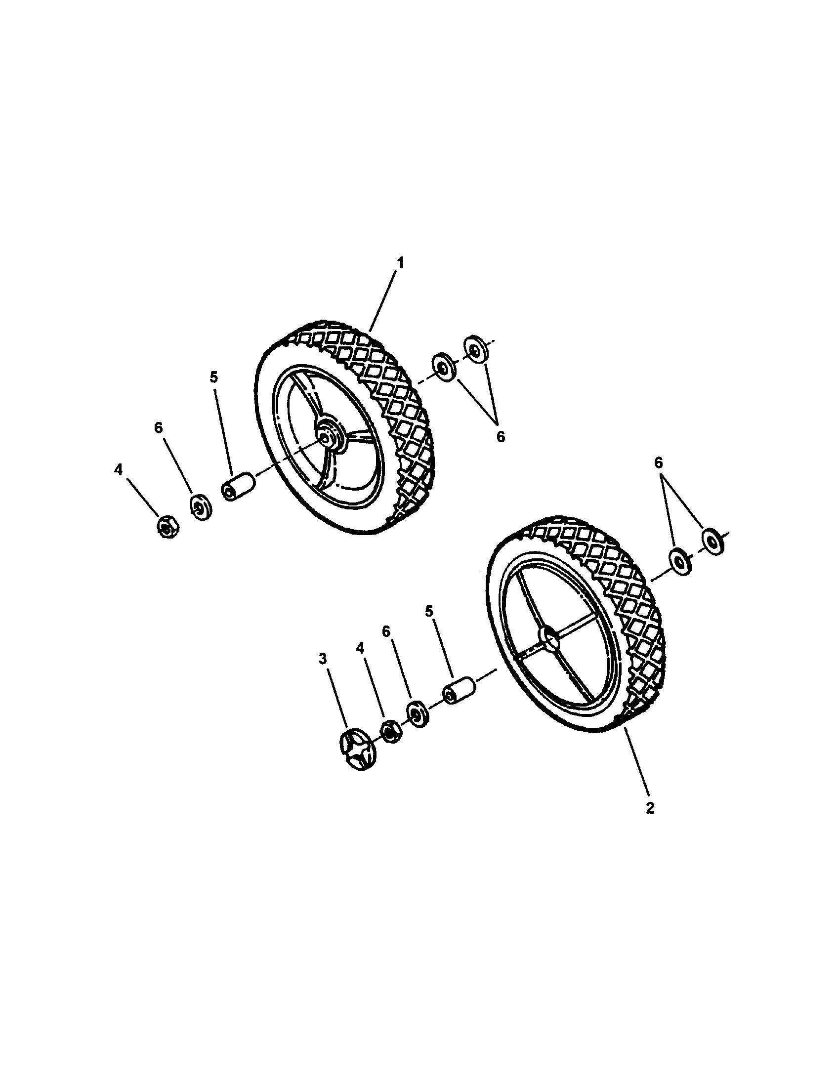 Snapper FRP216016 front wheels diagram