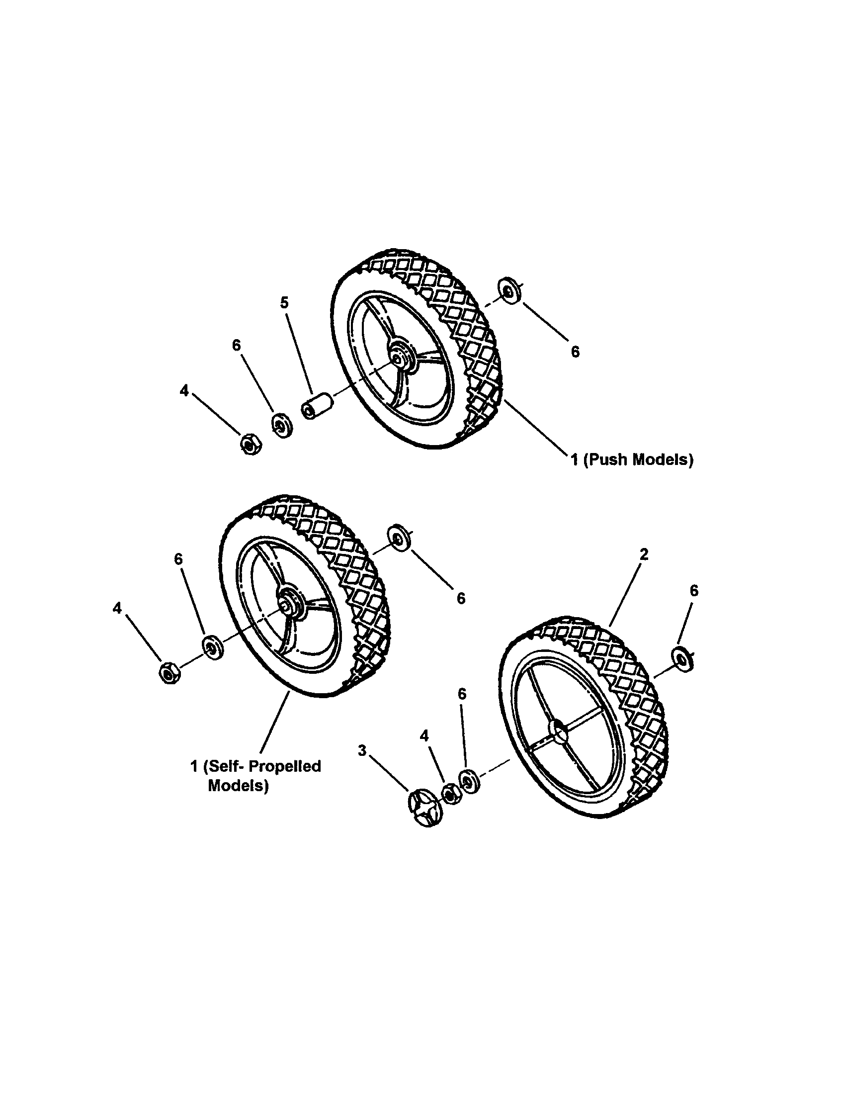 Snapper FRP216016 rear wheels diagram