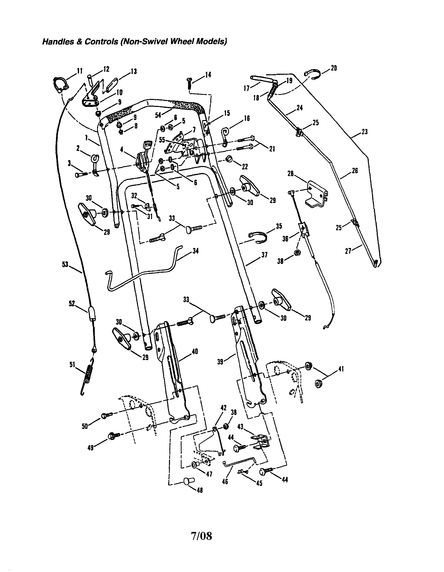 Snapper 82431 handles/controls diagram