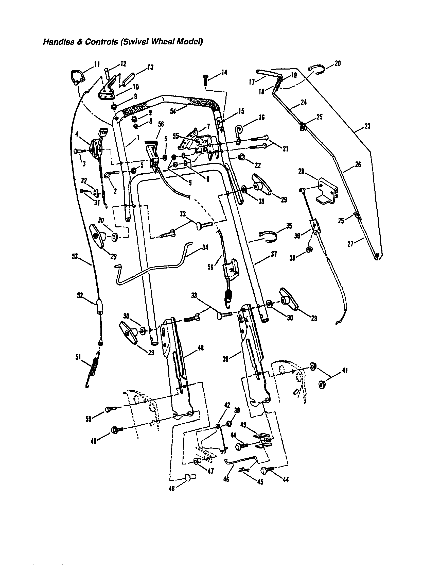 Snapper 82431 handles/controls diagram