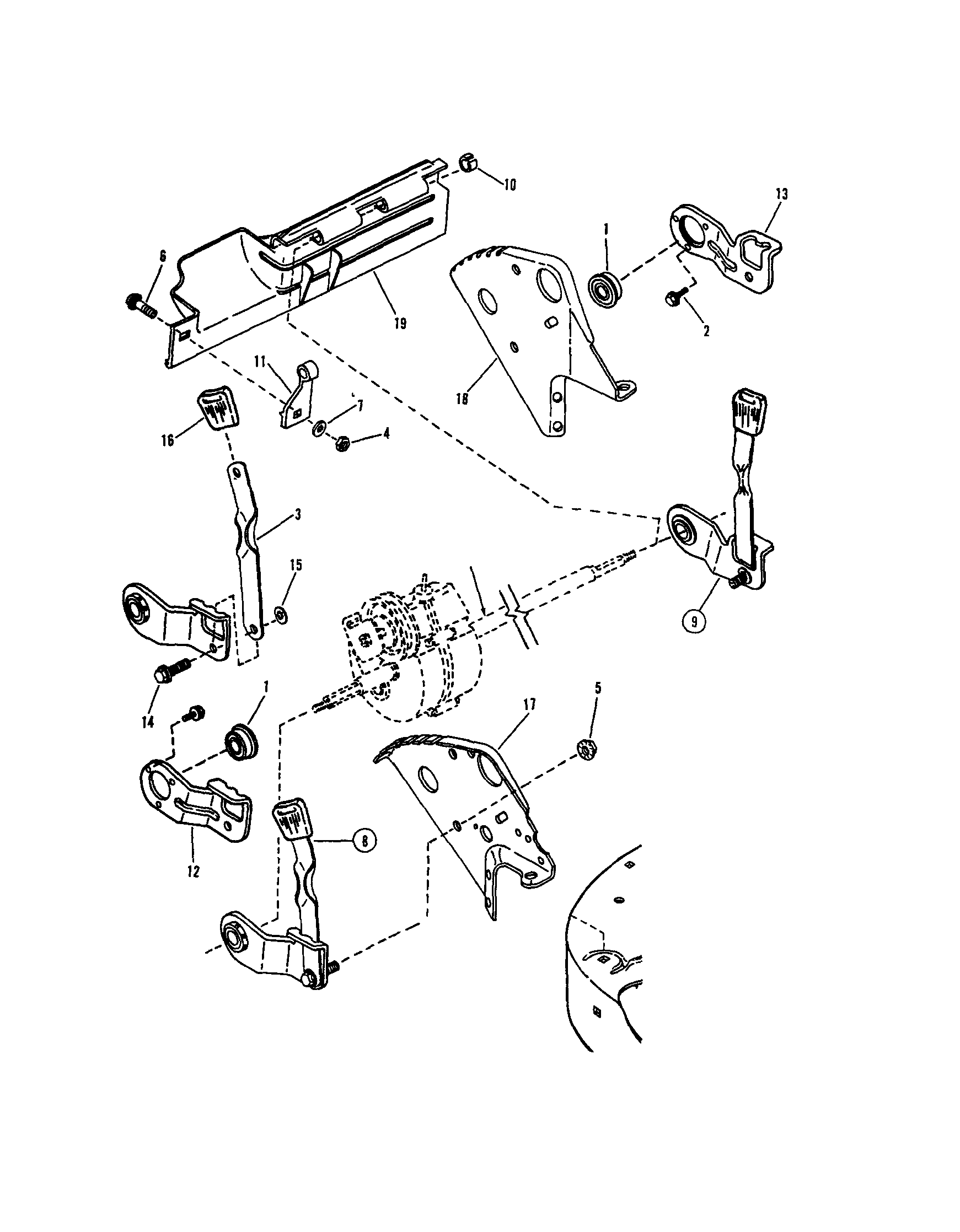 Snapper 82431 rear wheel brackets/latches diagram