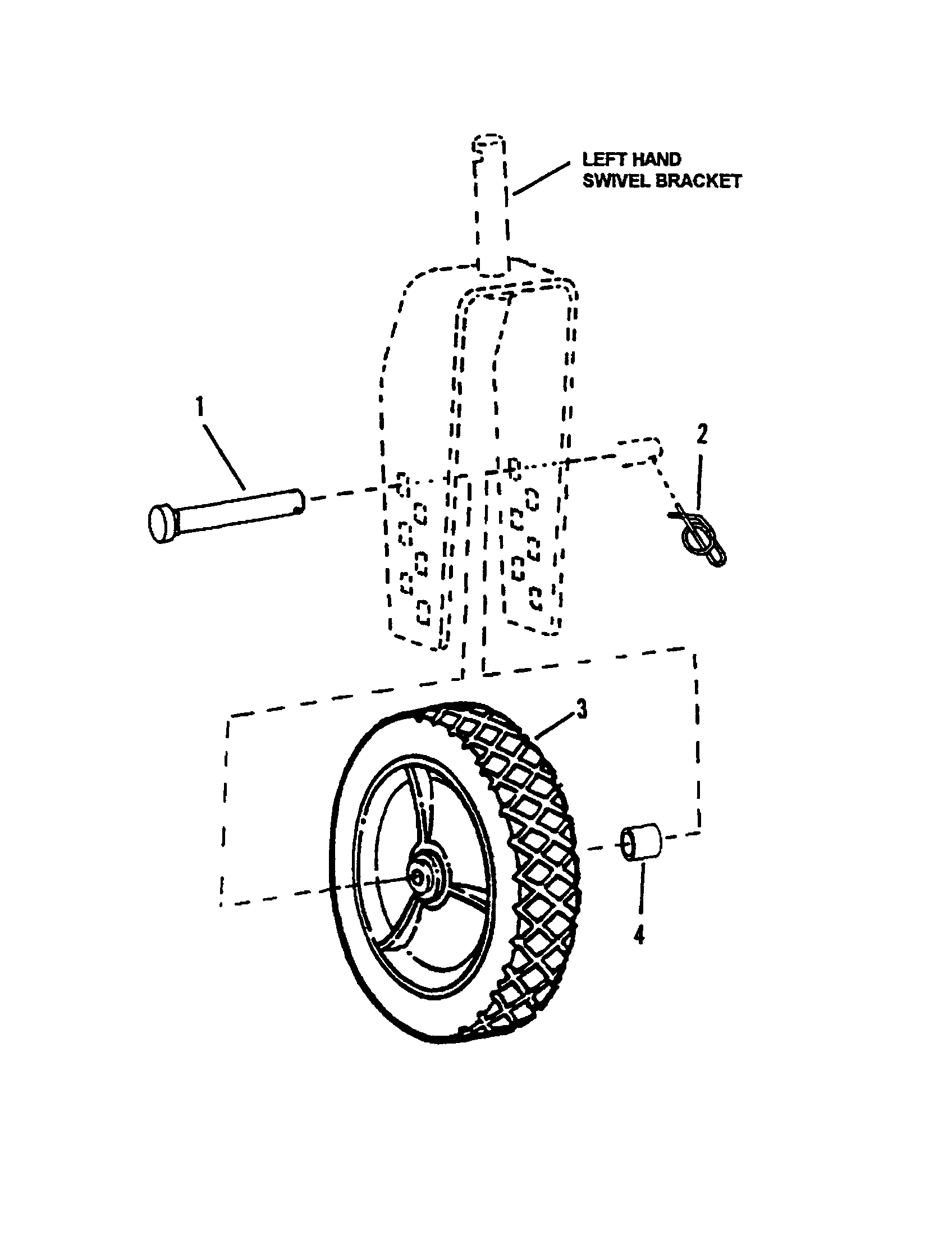 Snapper 82431 front wheels (swivel model) diagram