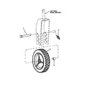 Snapper FRPS216015E front wheels (swivel model) diagram
