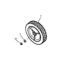 Snapper FRPS216015E rear wheels (swivel model) diagram