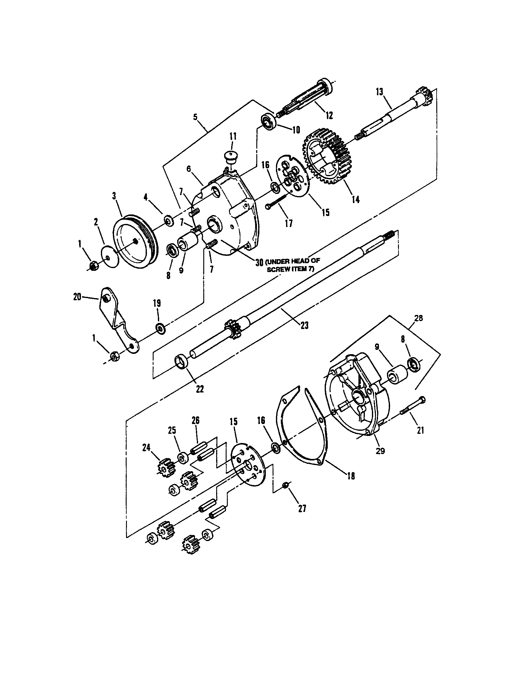 Snapper 82431 transmission (differential) diagram