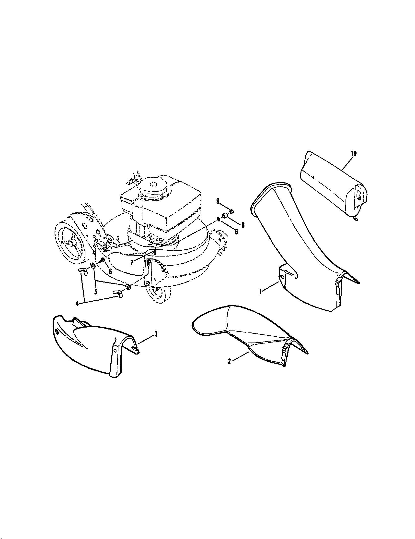 Snapper 82431 side chute/adapter diagram