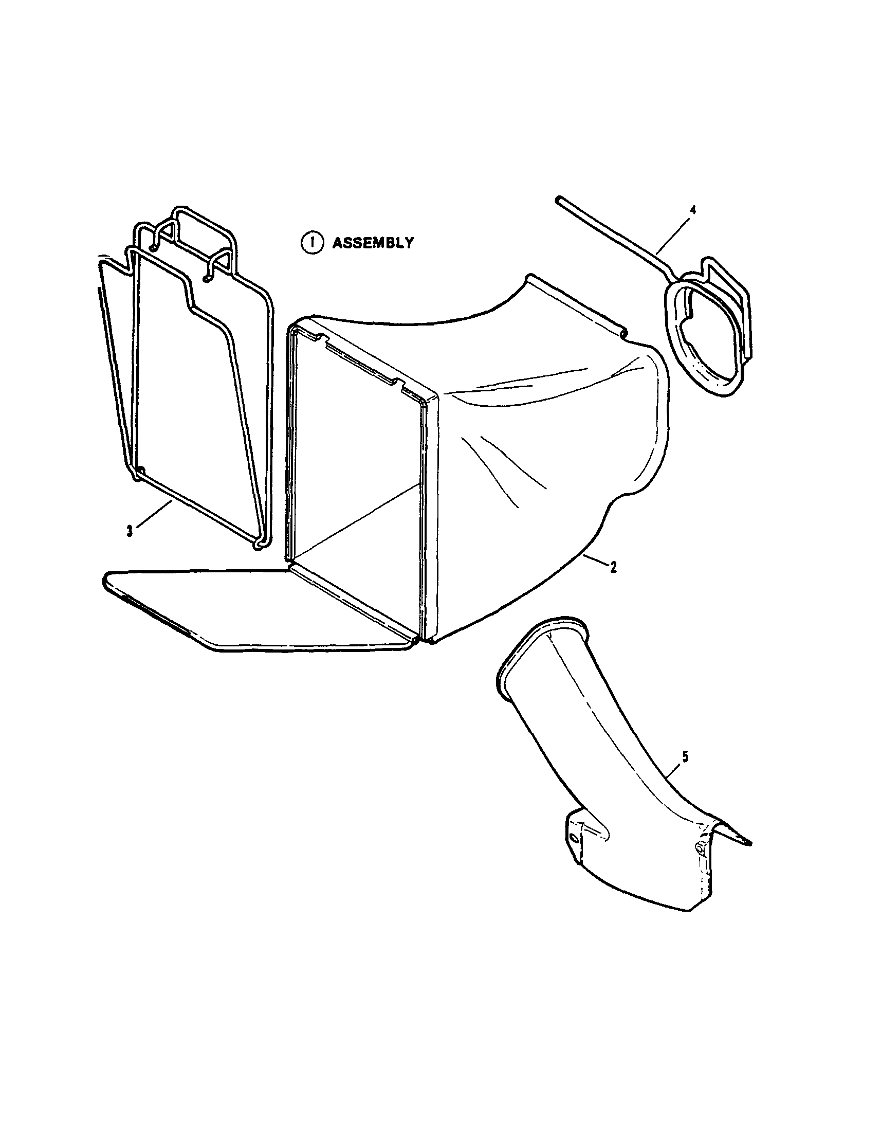 Snapper 82431 grass bag-accessory diagram