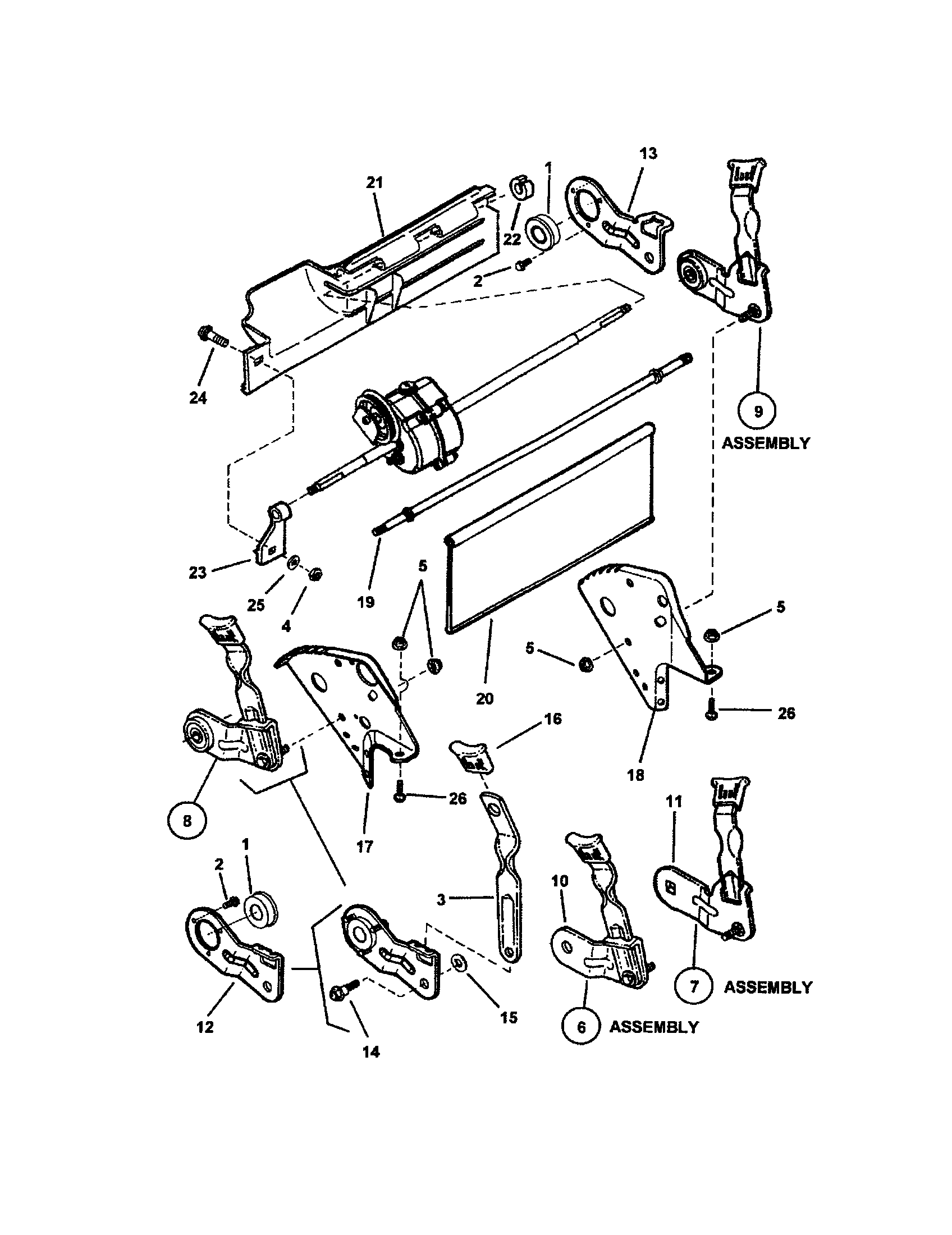 Snapper ERP217017BV rear wheel brackets, latches diagram