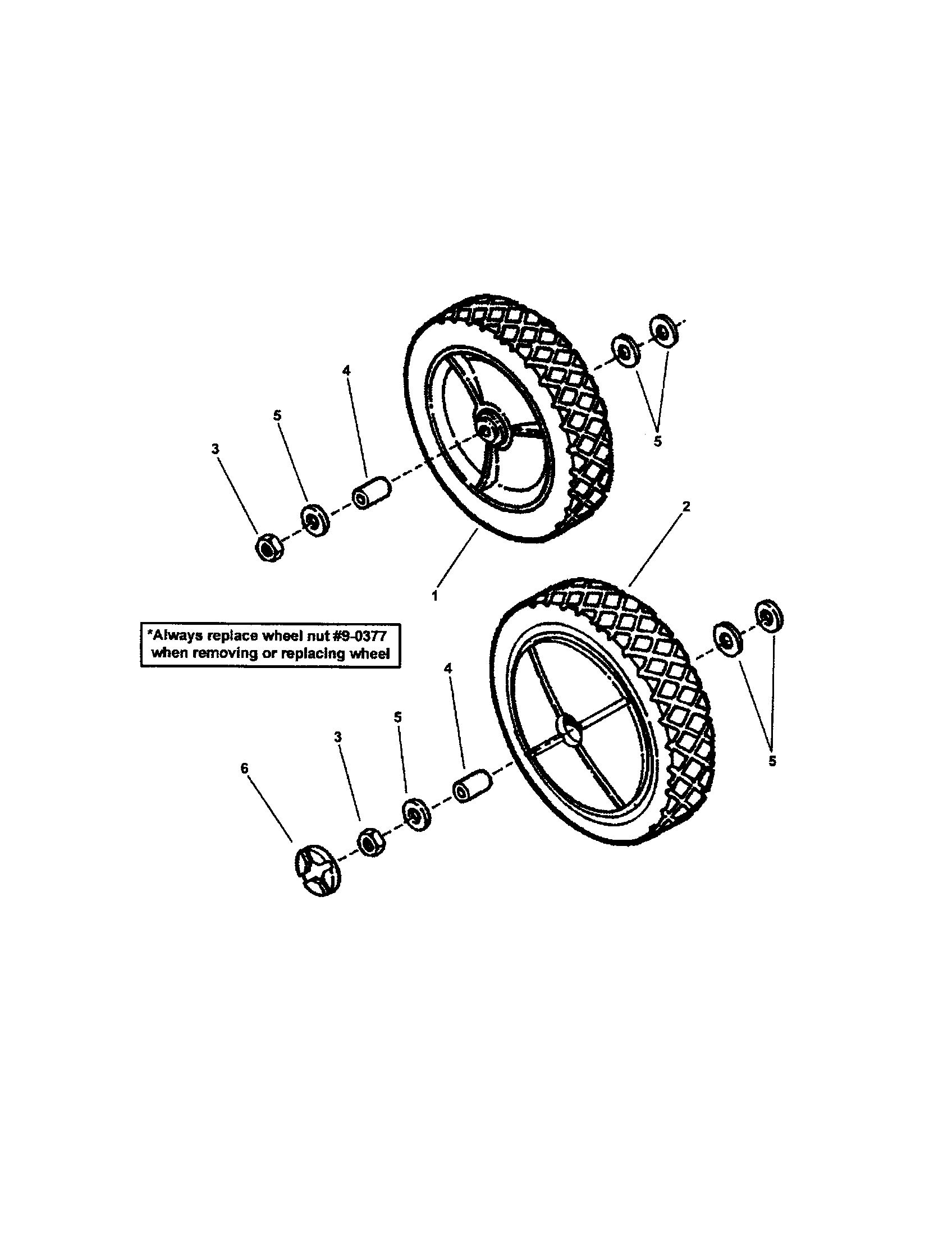 Snapper ERP217017BV front wheels diagram