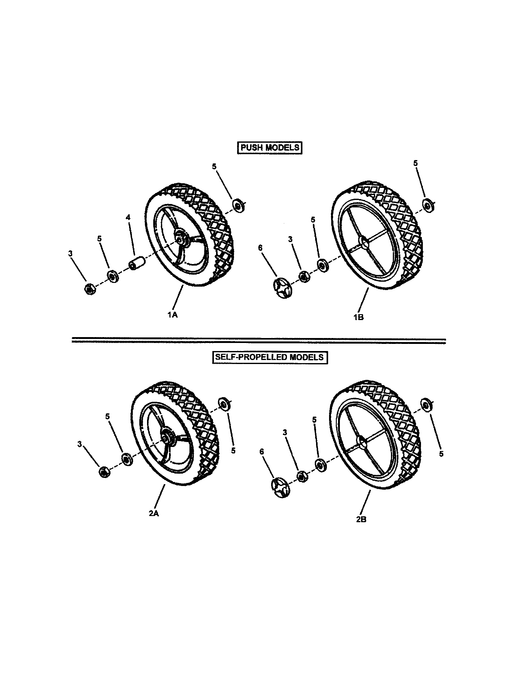 Snapper ERP217017BV rear wheels diagram