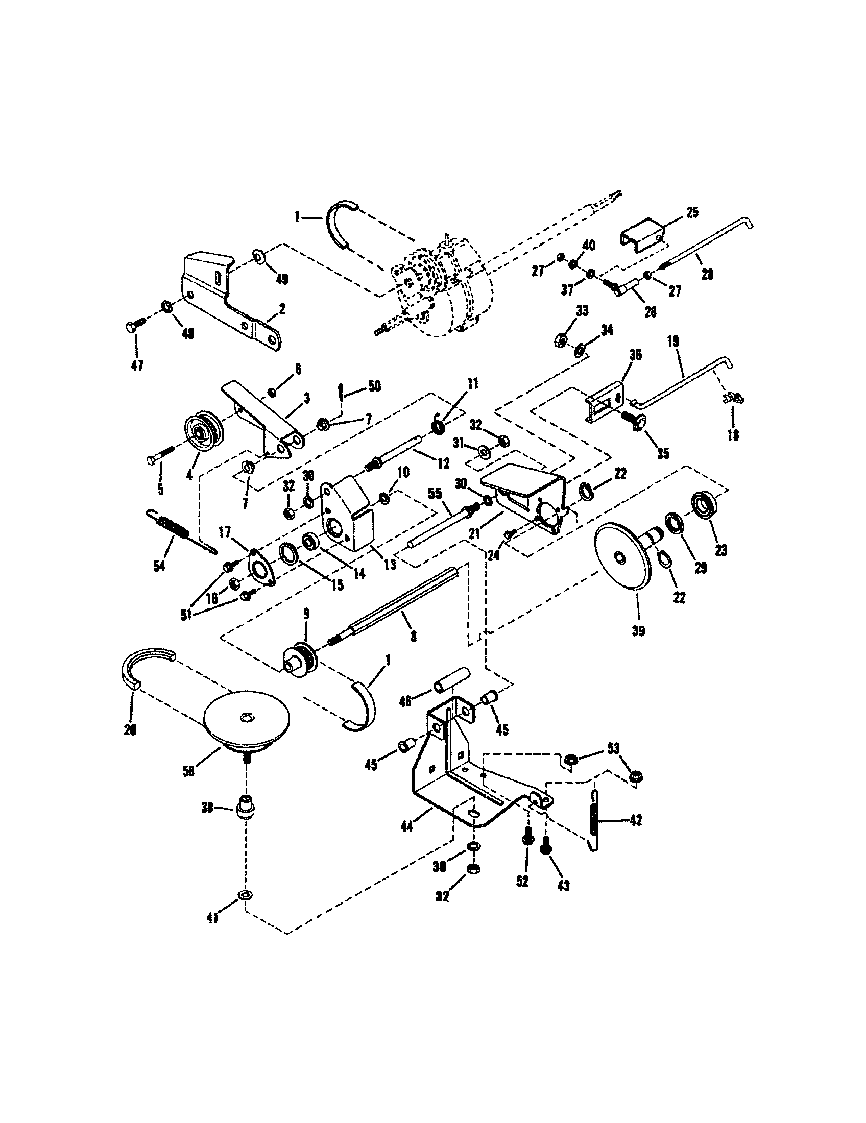 Snapper ERP217017BV drive system self-propelled pt. 1 diagram