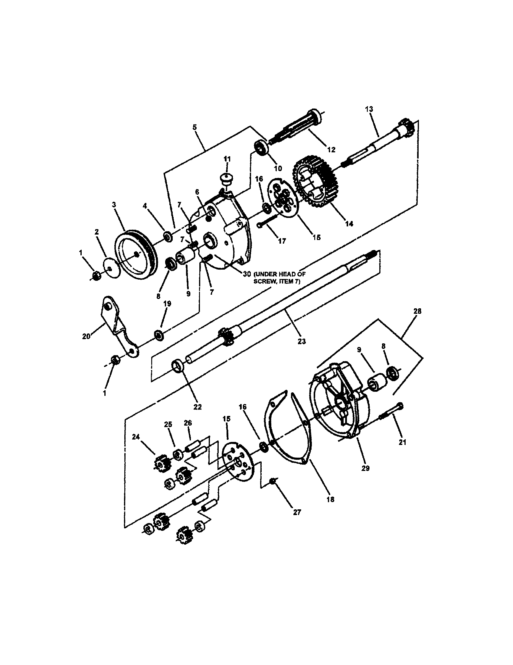 Snapper ERP217017BV transmission (differential) diagram