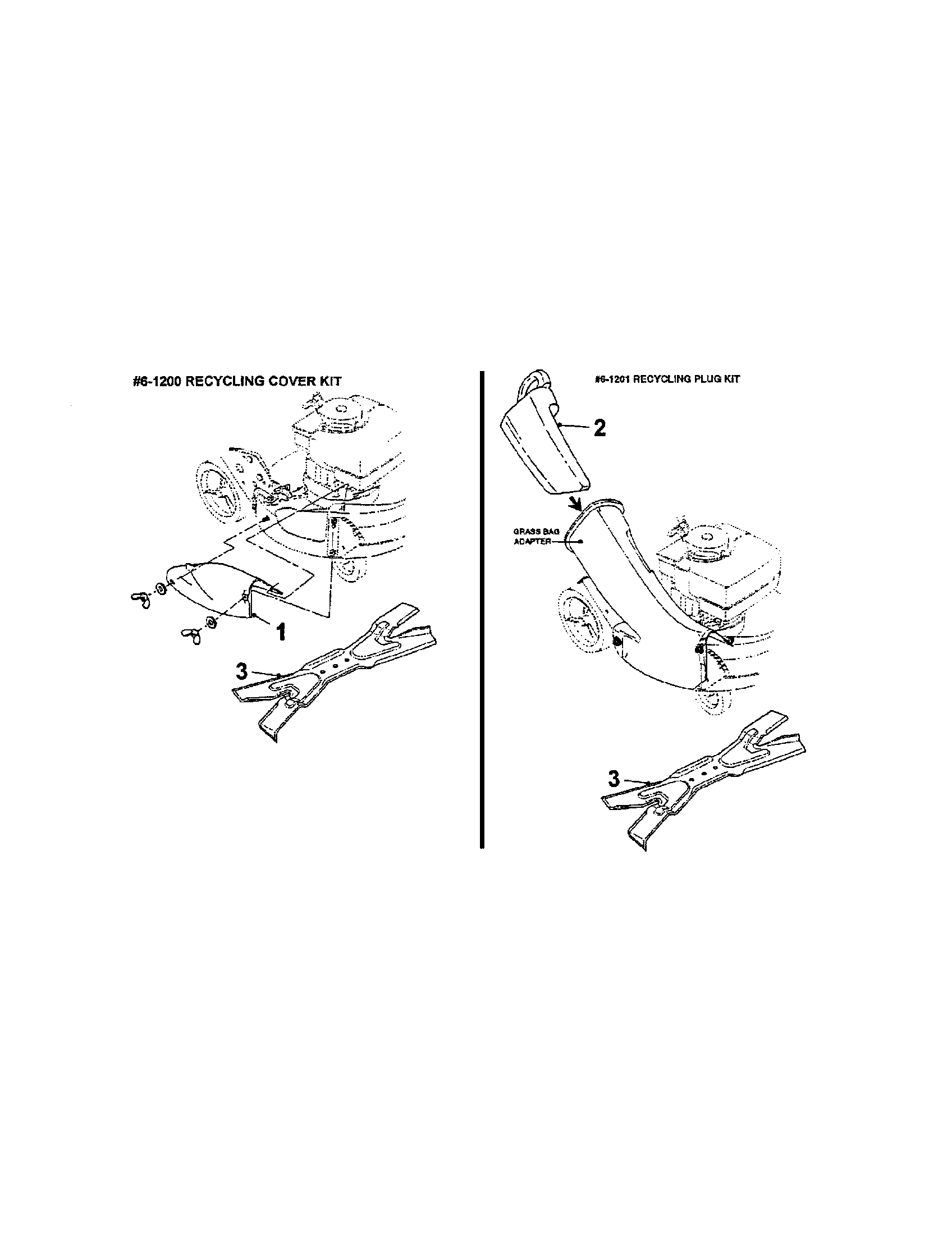 Snapper ERP217017BV recycling kits accessory diagram