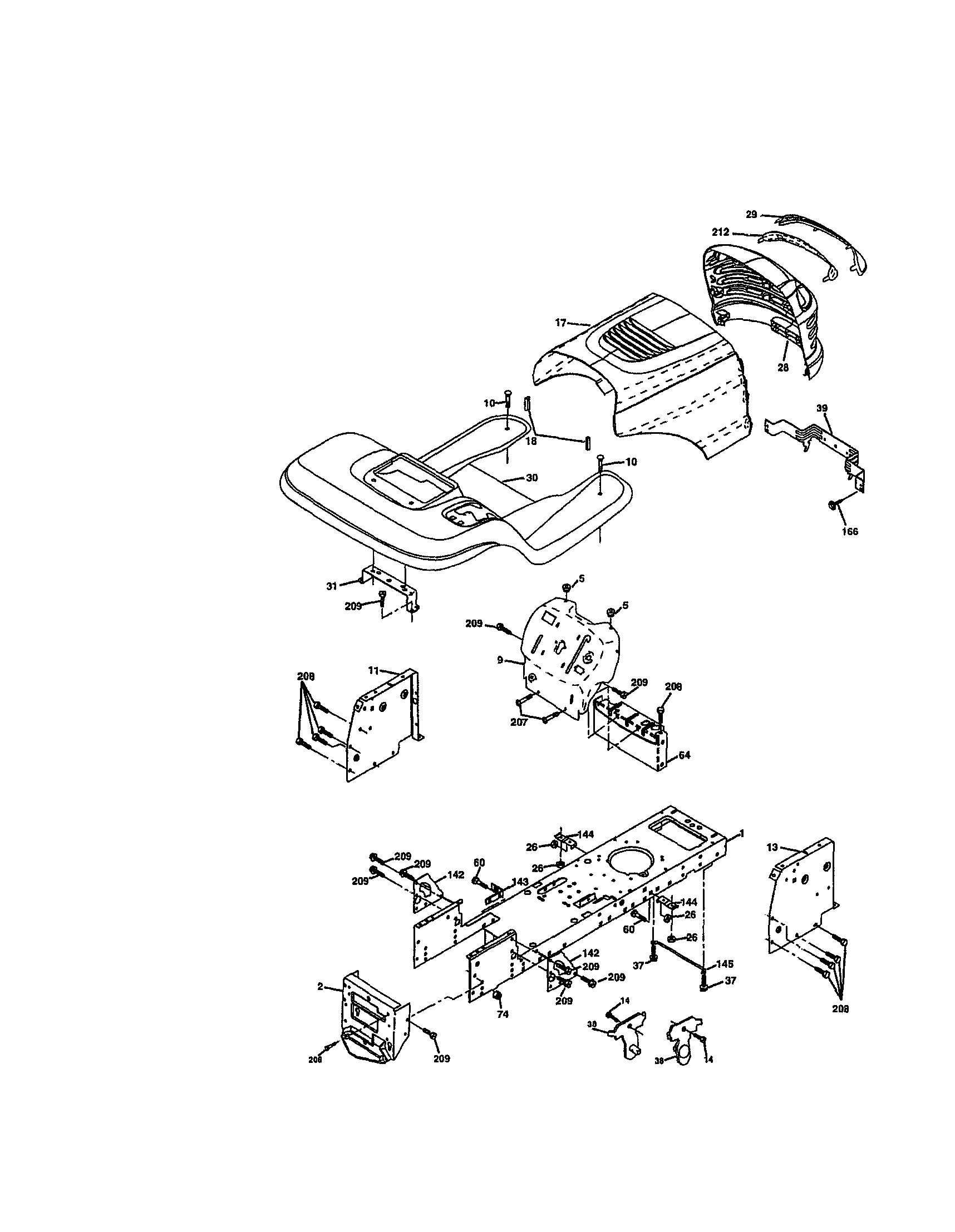 Craftsman 917273402 chassis and enclosures diagram