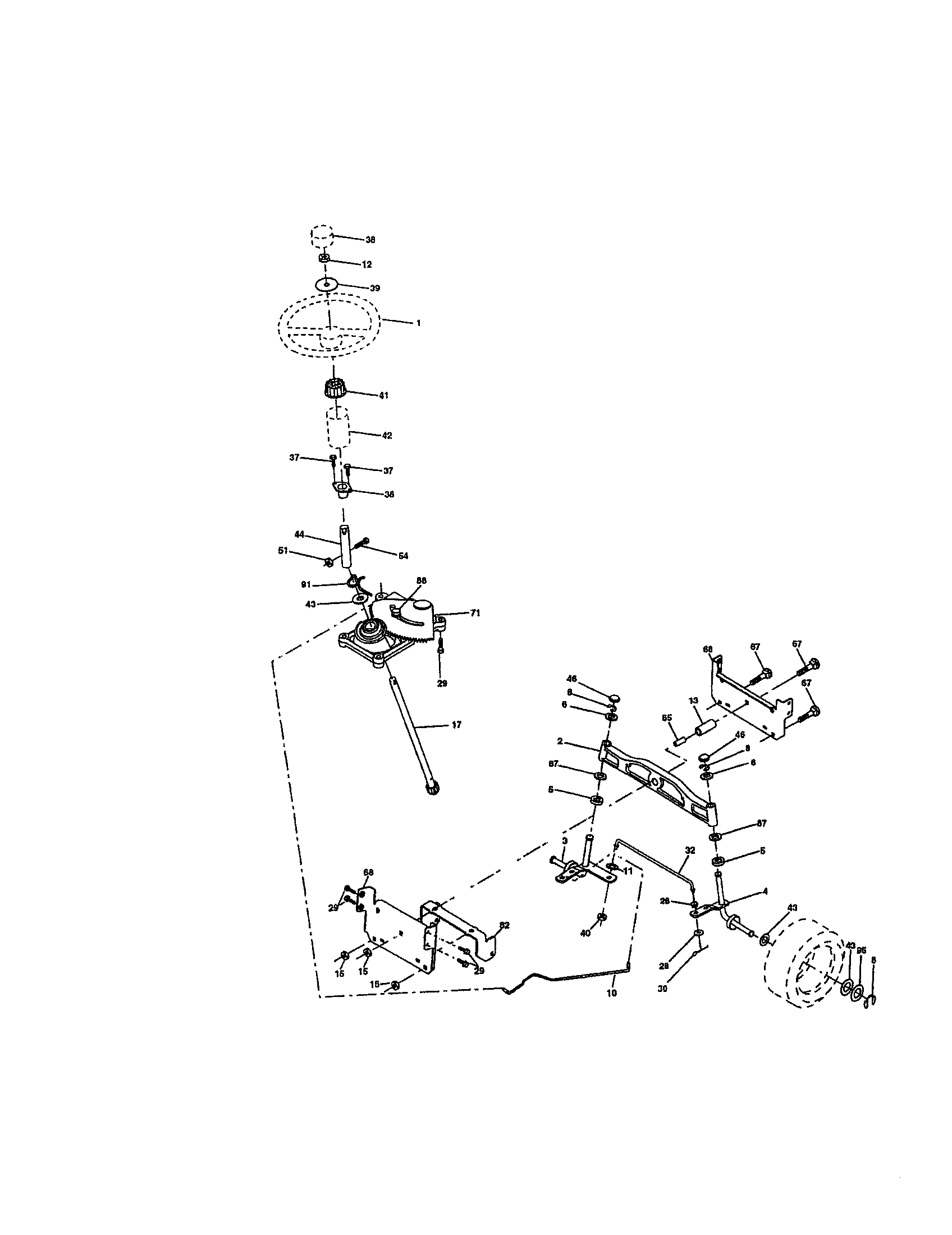 Craftsman 917273402 steering diagram