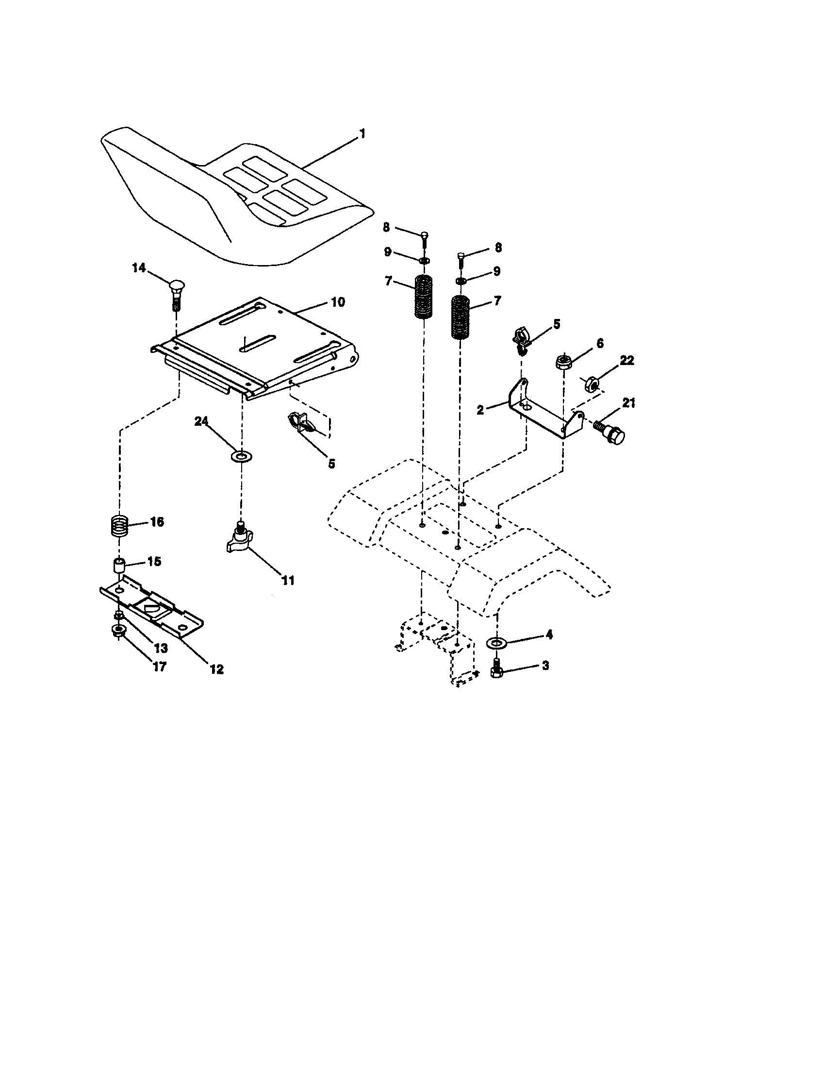 Craftsman 917273381 seat assembly diagram