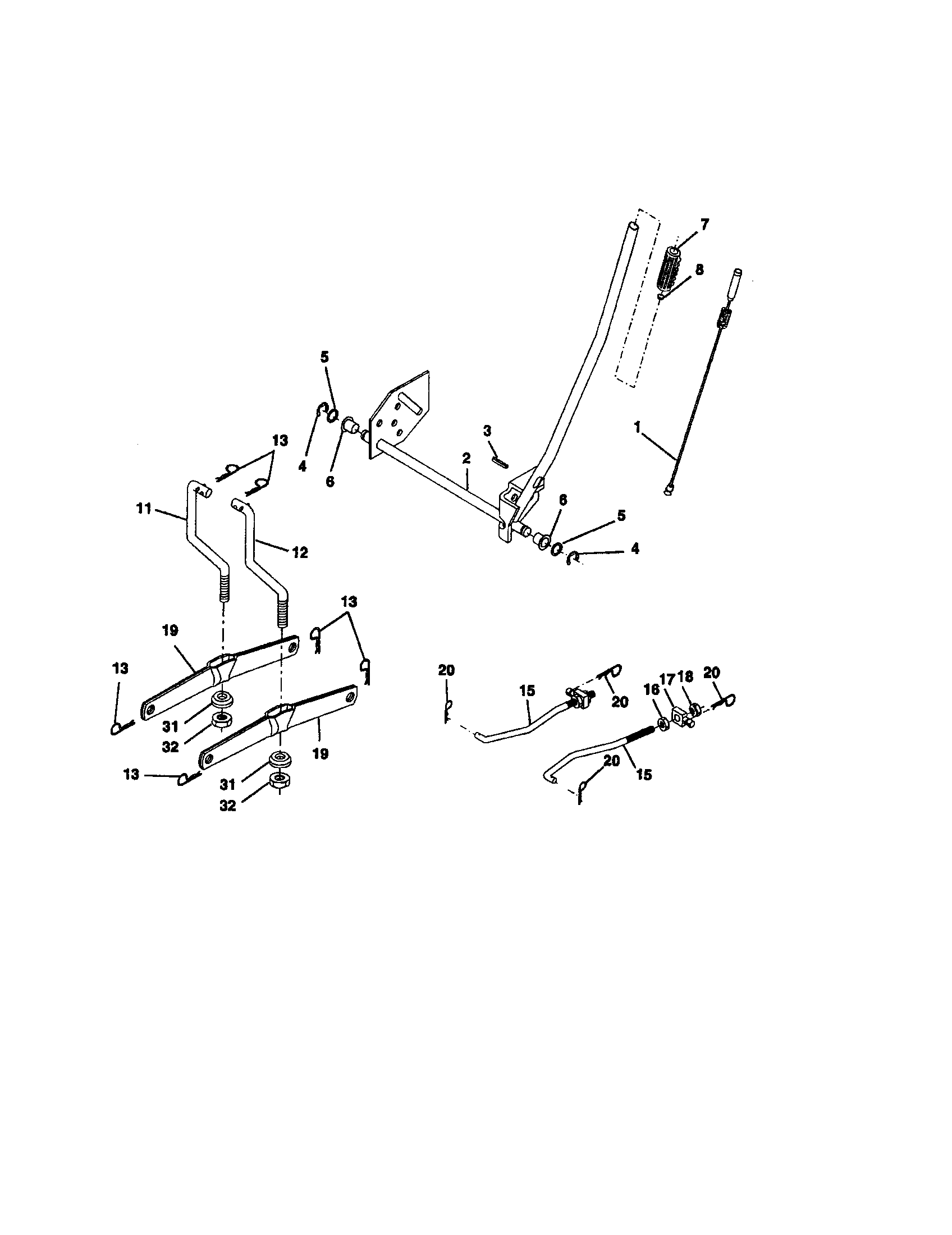 Craftsman 917273381 lift assembly diagram