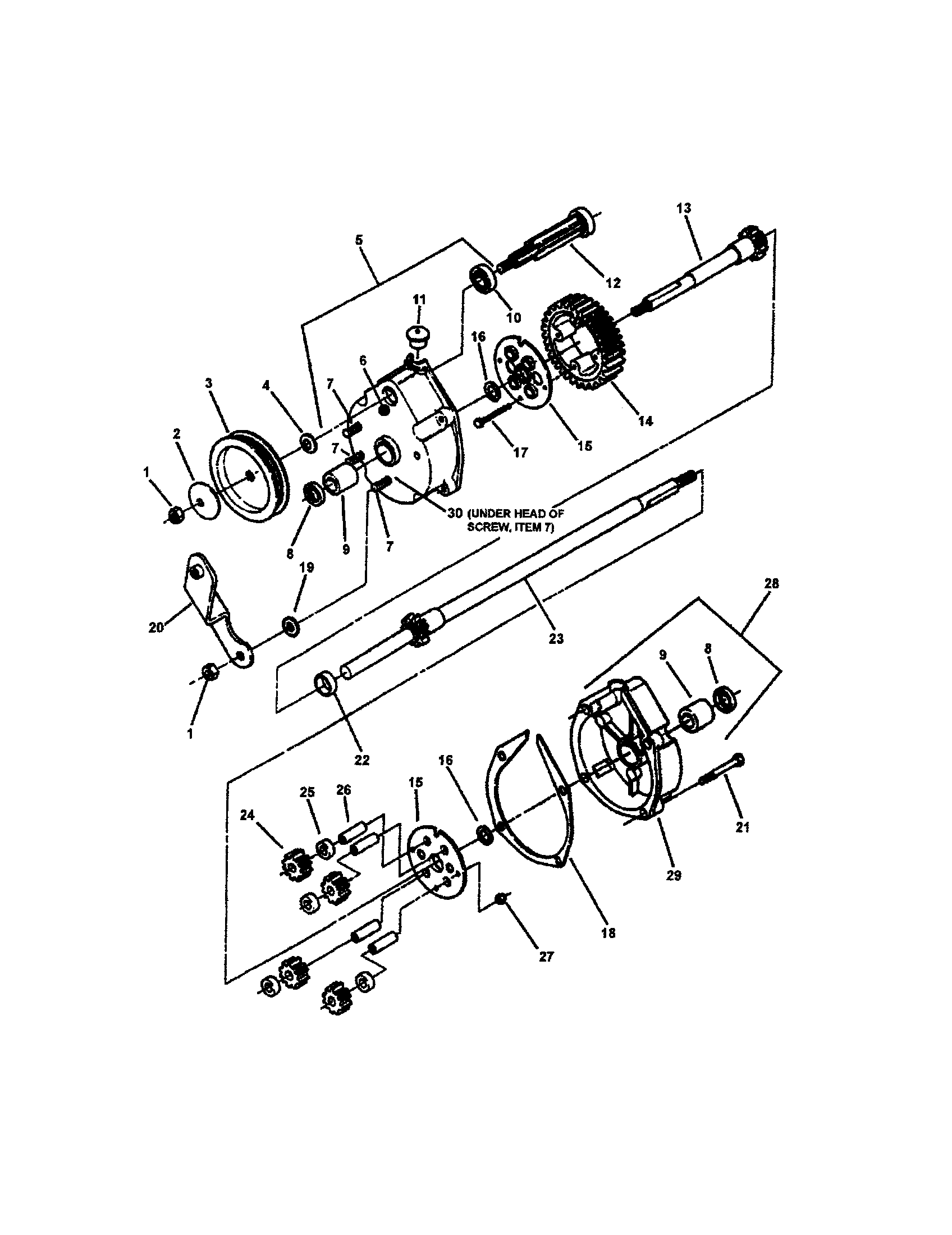 Snapper RP216018KWV transmission (differential) diagram