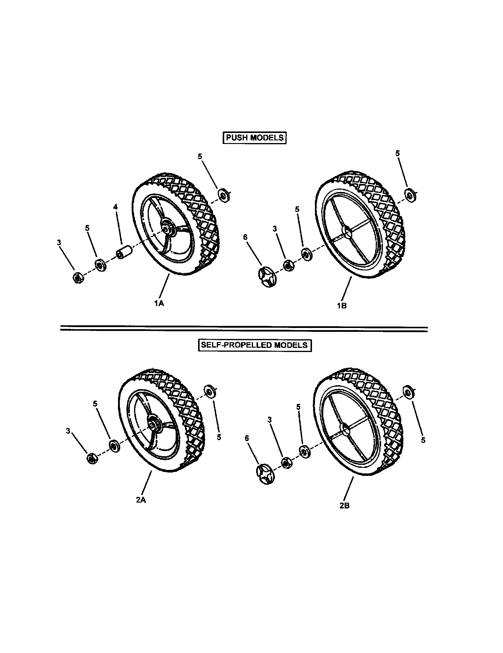 Snapper EMRP216517B rear wheels diagram