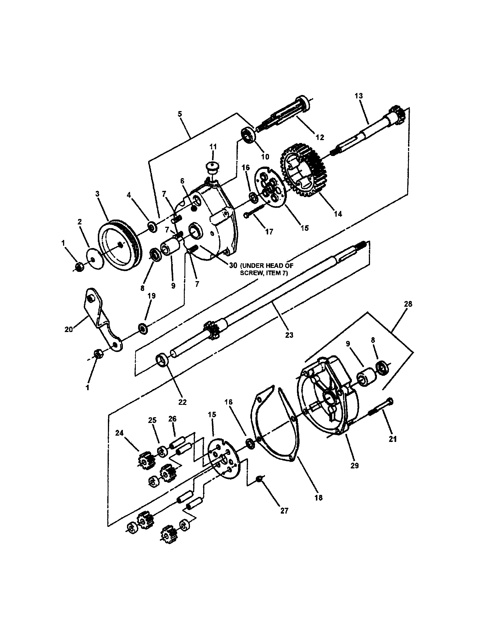 Snapper MRP216518B transmission (differential) diagram