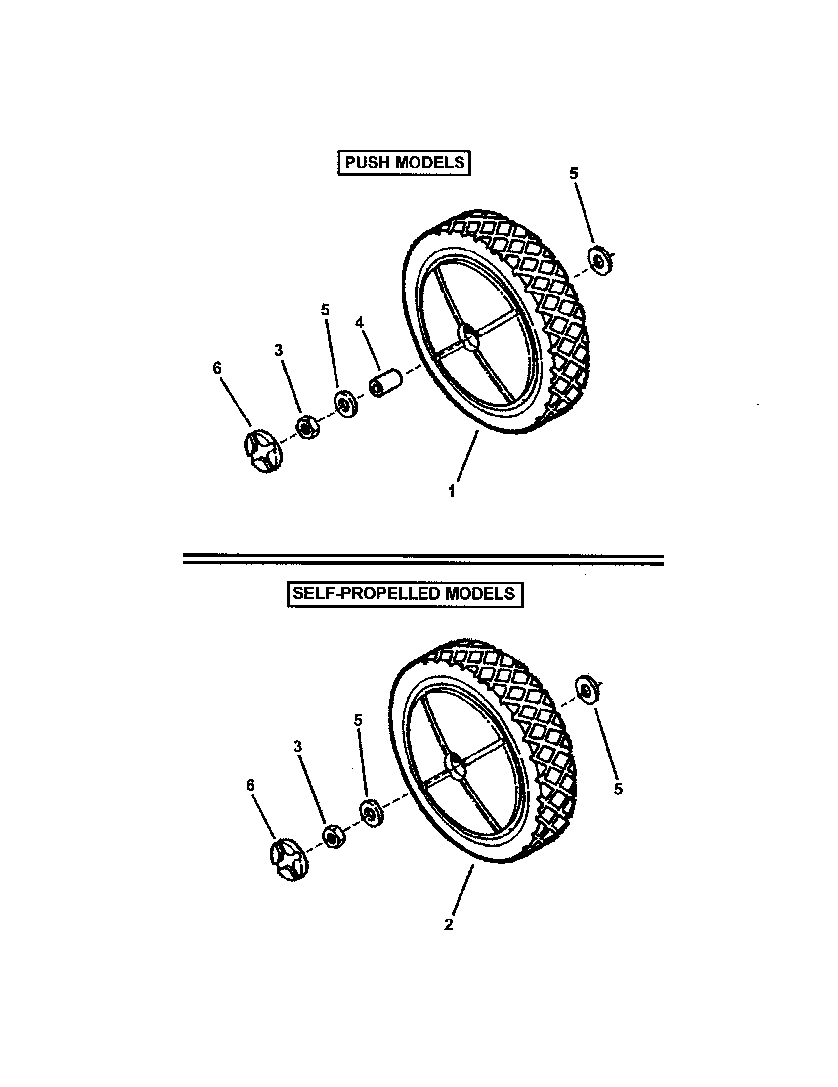 Snapper MRP216518B rear wheels diagram