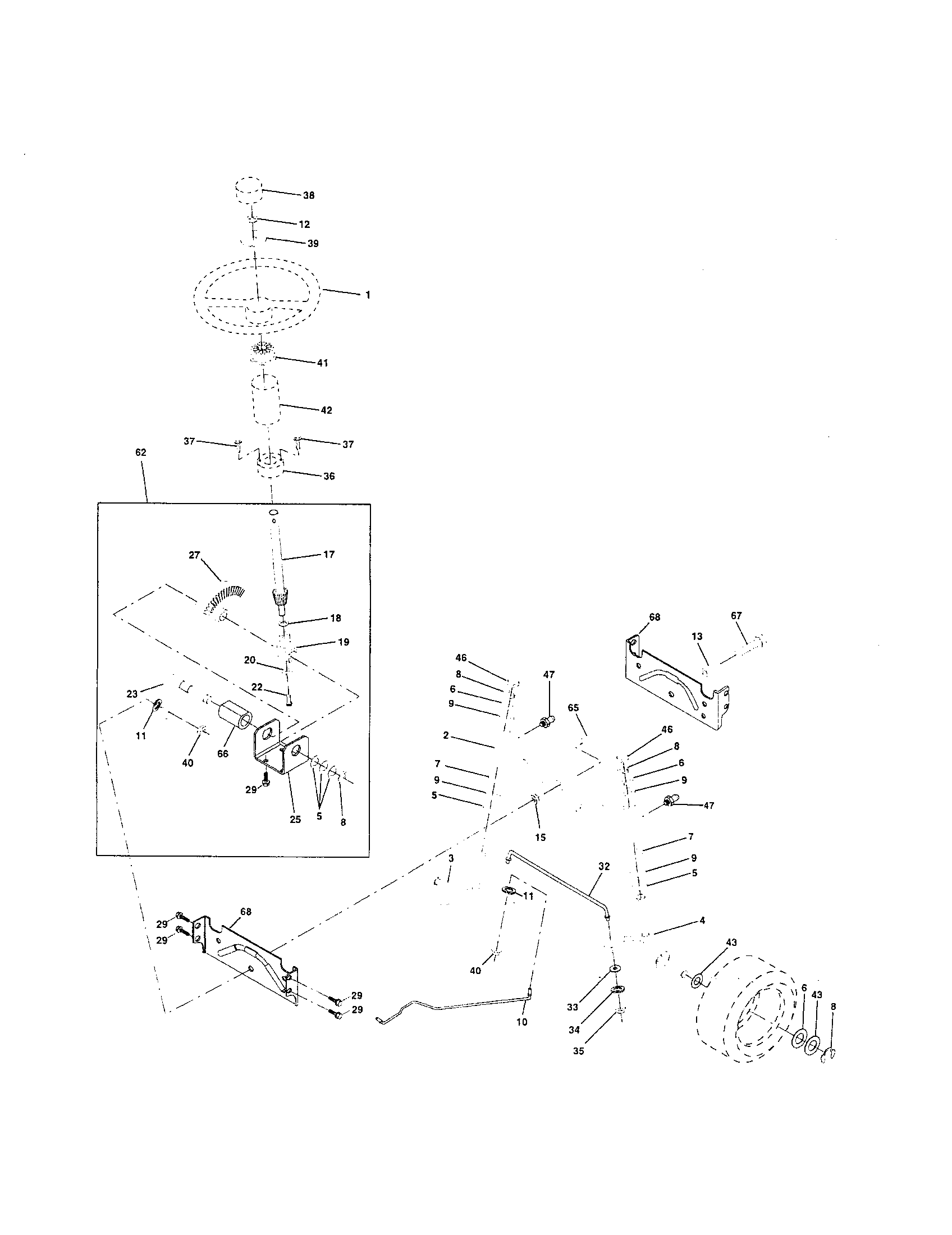 Craftsman 917258680 steering diagram