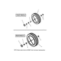 Snapper 7800032 wheels, front & rear diagram