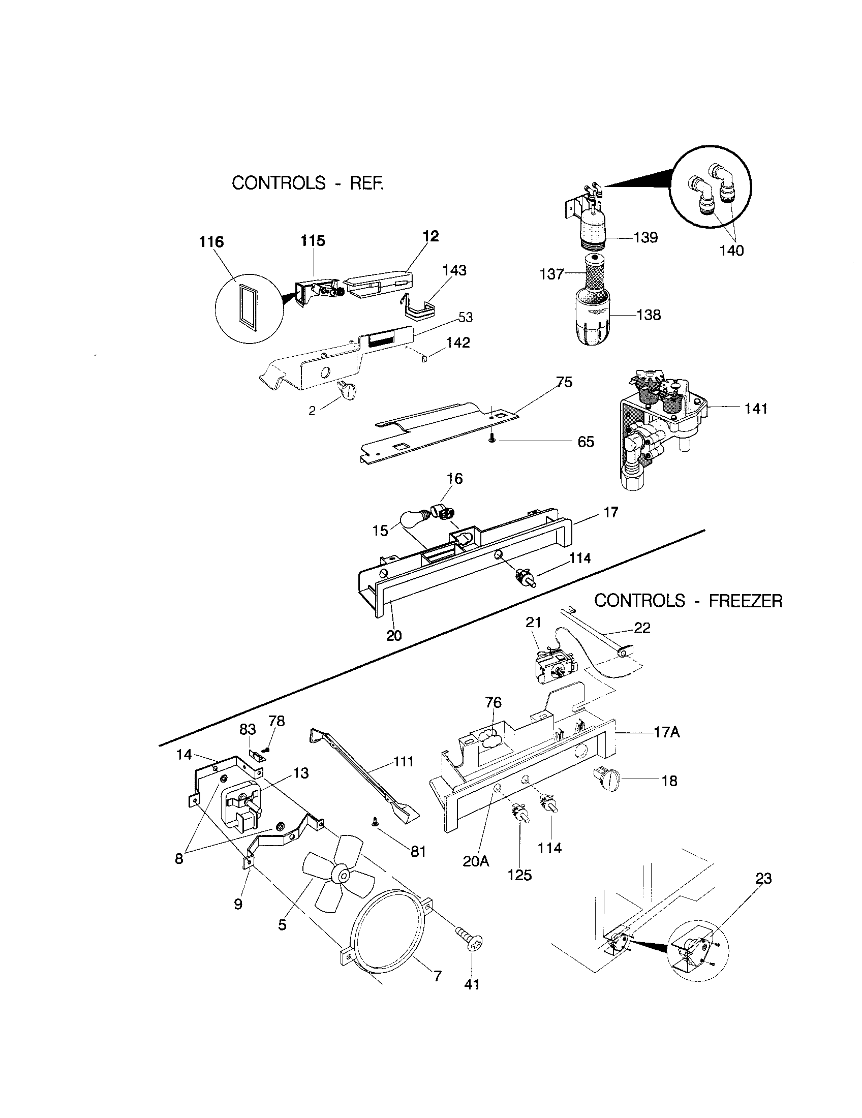 Frigidaire FRS26ZRGB7 controls diagram
