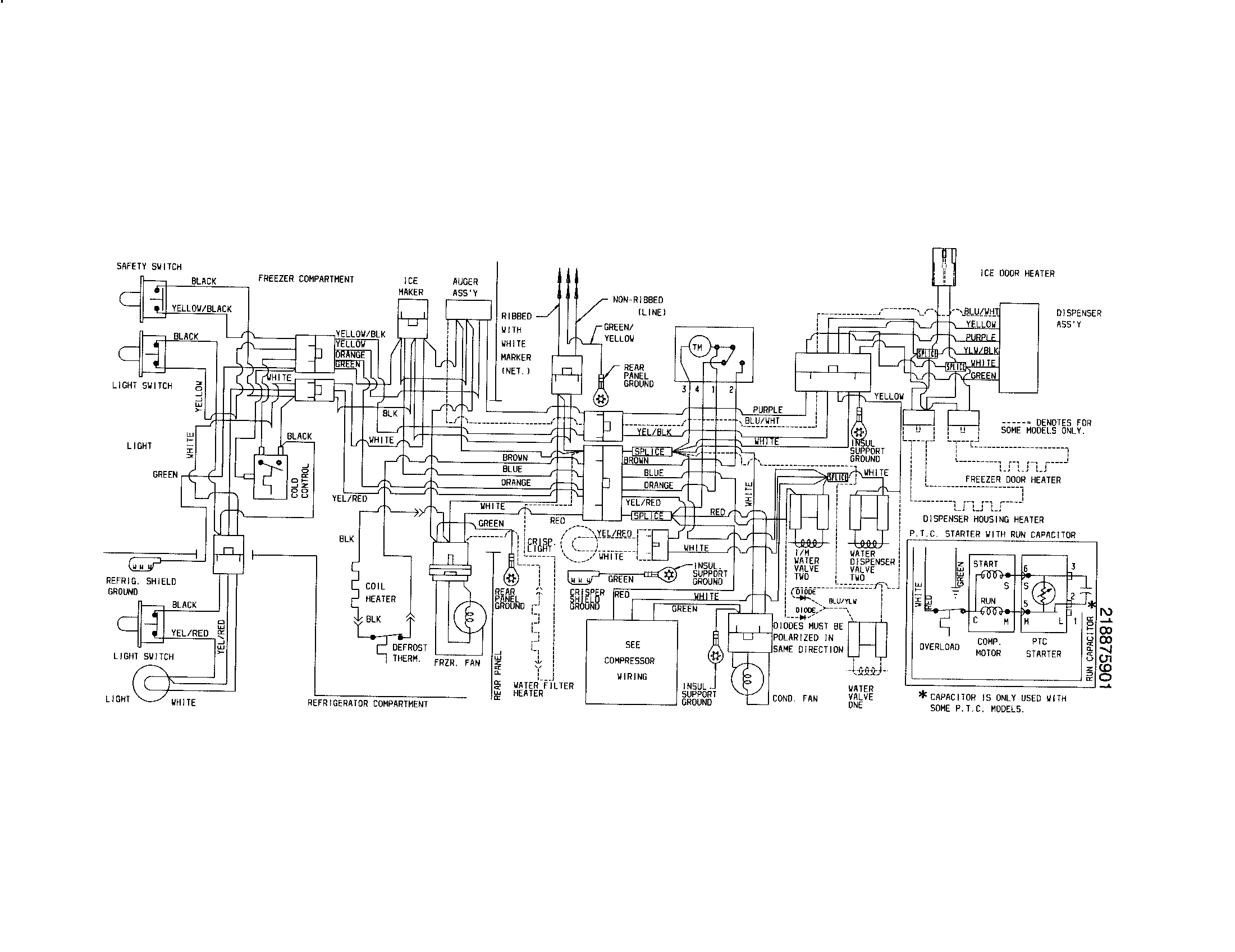 Frigidaire FRS26ZRGB7 wiring diagram diagram