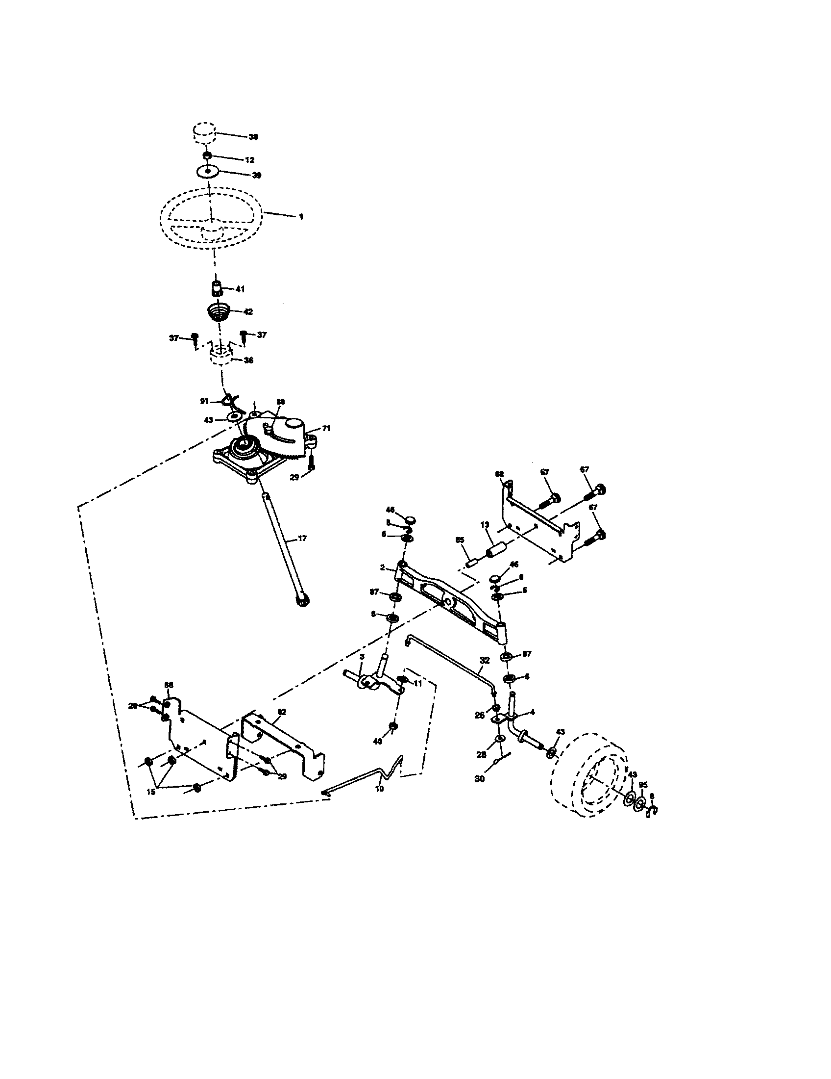 Craftsman 917275685 steering diagram