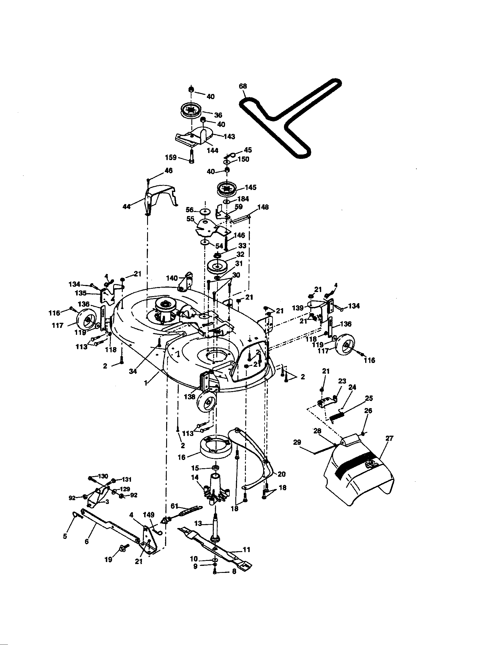 Craftsman 917275685 mower deck diagram