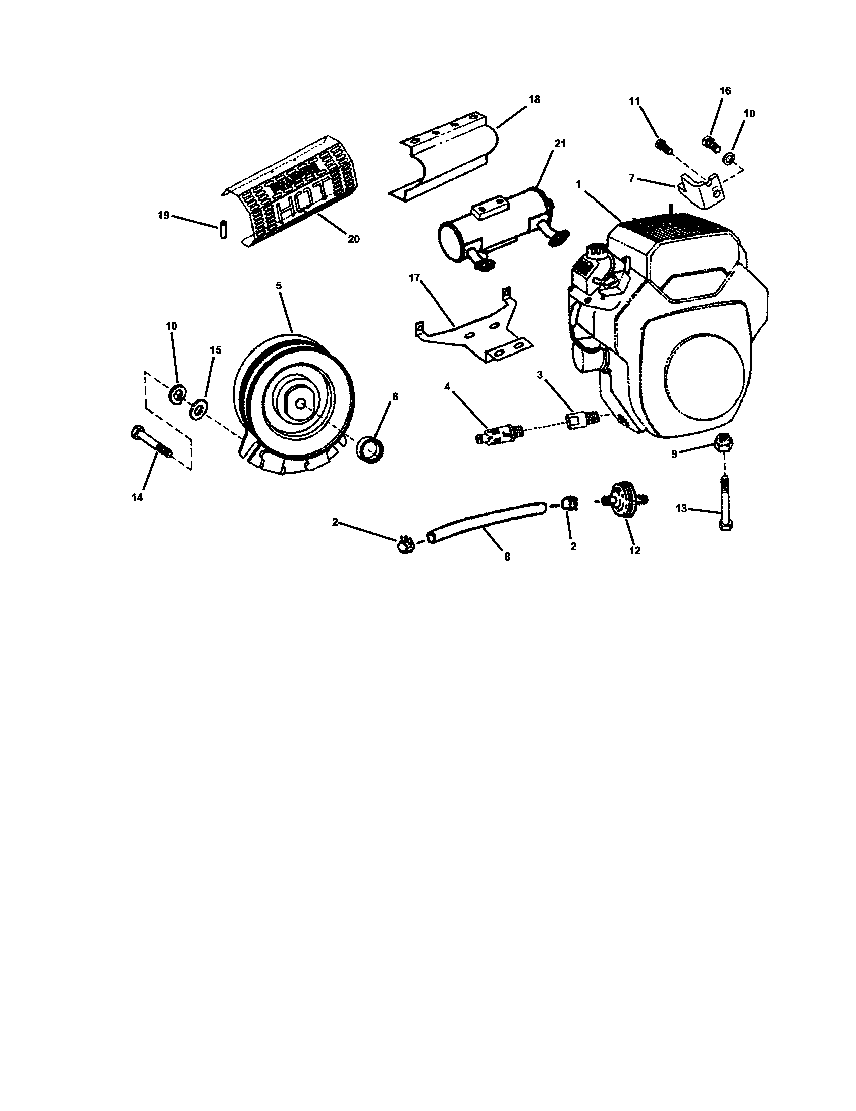Snapper ZF5201M engine sub-assembly diagram