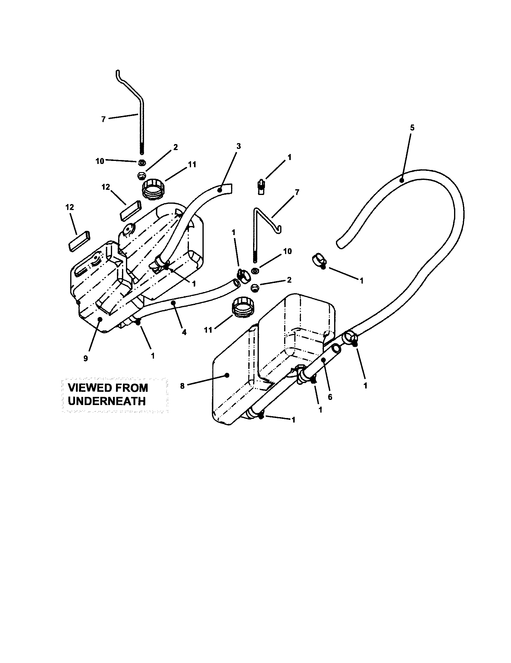 Snapper ZF5201M hydro reservoir diagram