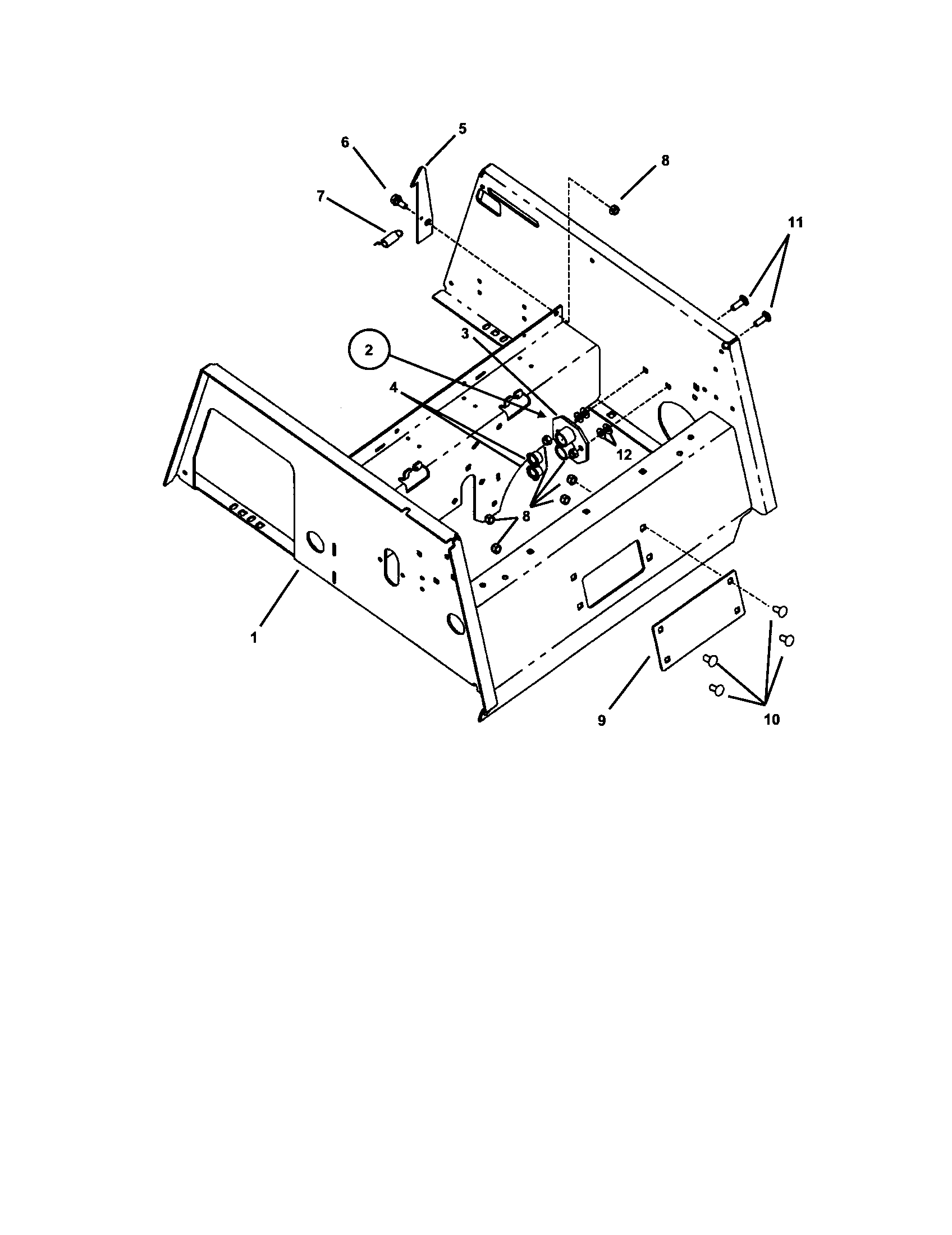 Snapper ZF5201M upper chassis/seat latch diagram