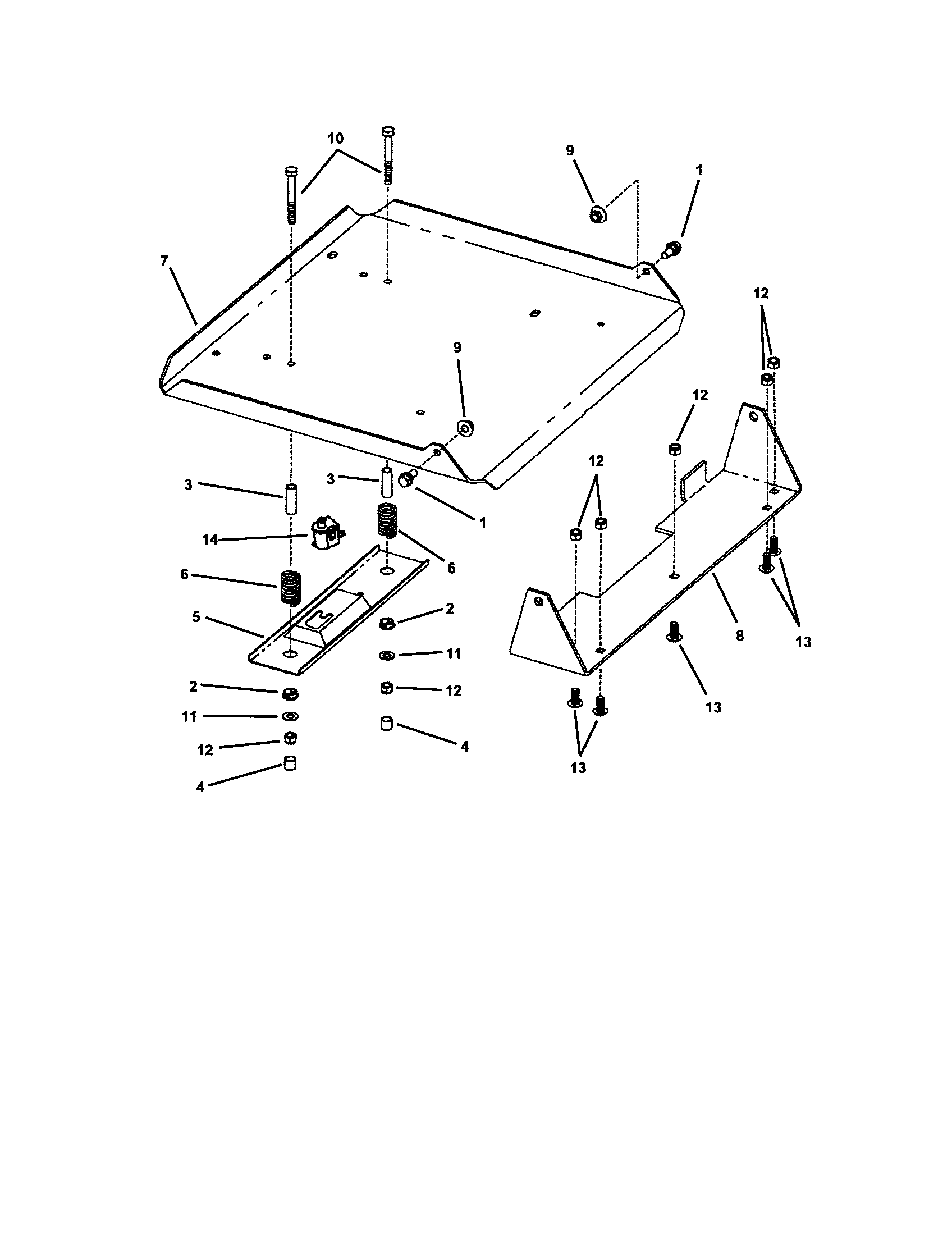 Snapper ZF5201M seat support diagram