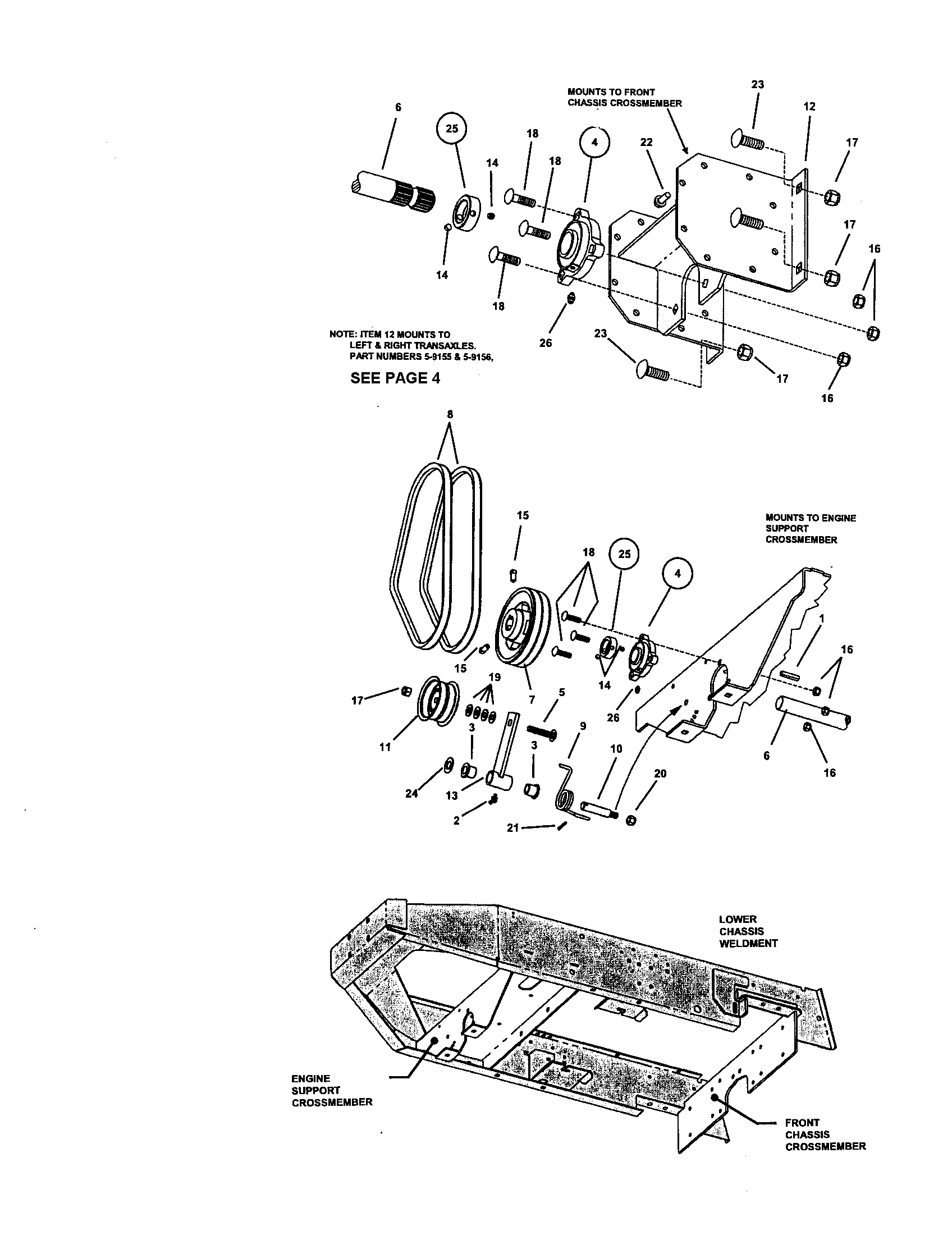 Snapper ZF5201M deck driveshaft diagram
