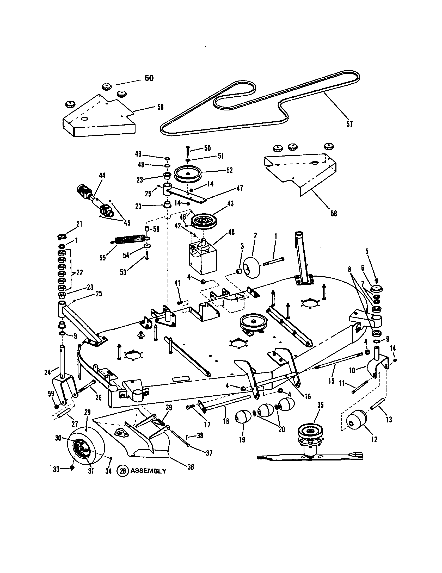 Snapper ZF5201M 73" mower deck pg 2 diagram