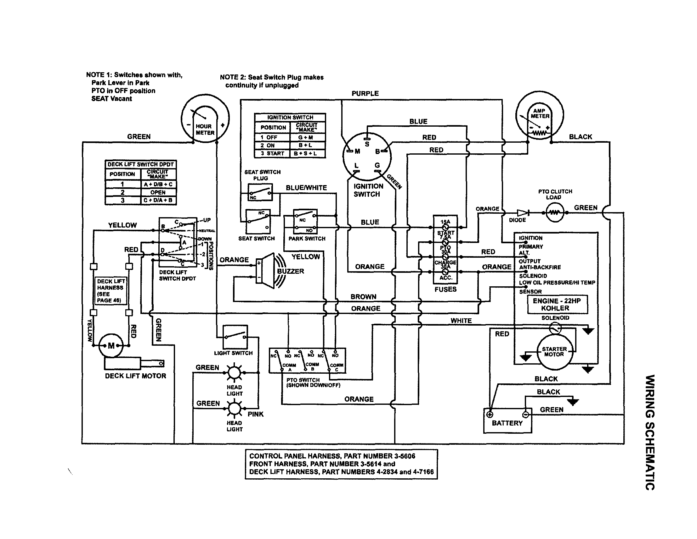 Snapper ZF5201M wiring schematic diagram