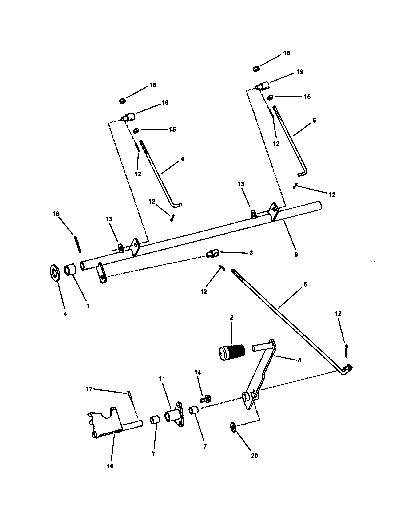 Snapper ZF5201M parking brake diagram