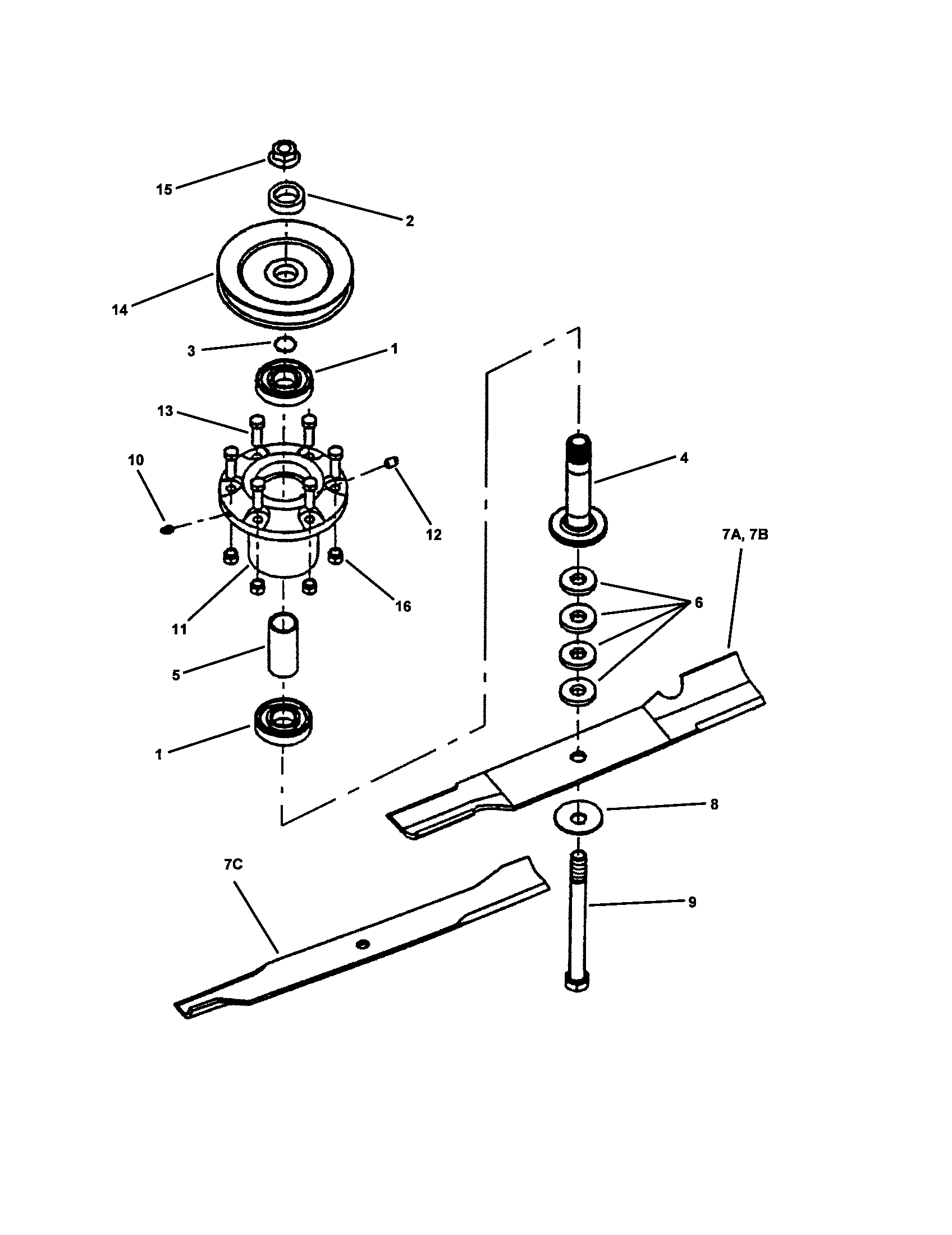 Snapper ZF5201M cutter housing diagram