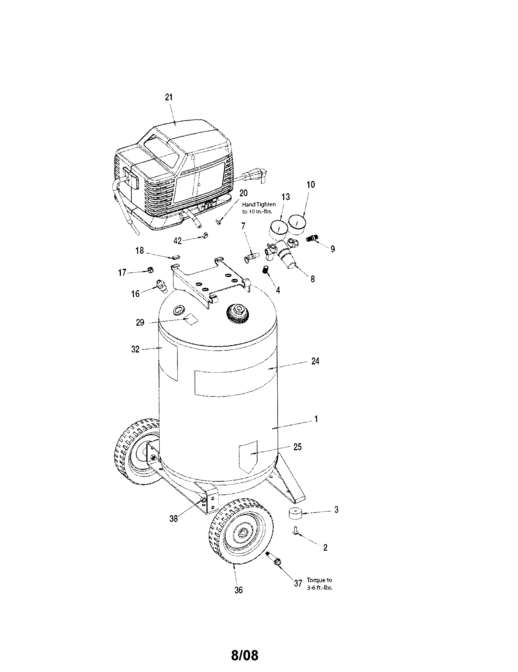 Craftsman 919166442 tank/wheels diagram