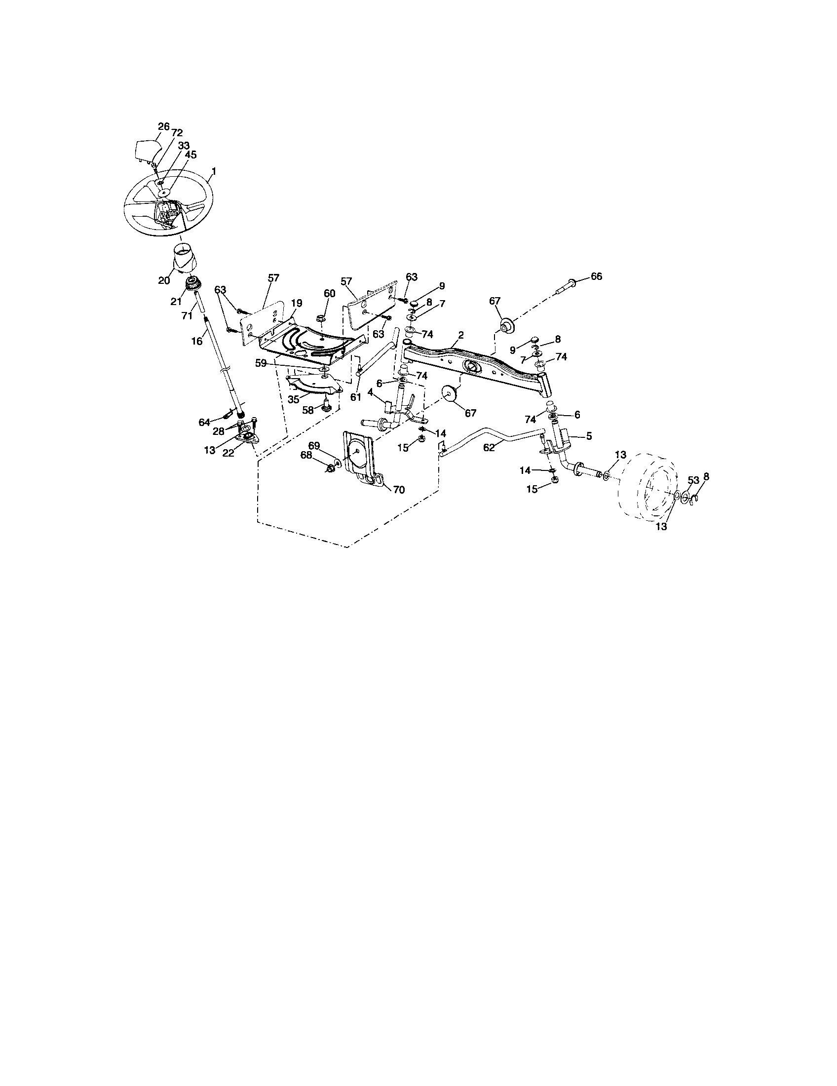 Craftsman 917288123 steering diagram