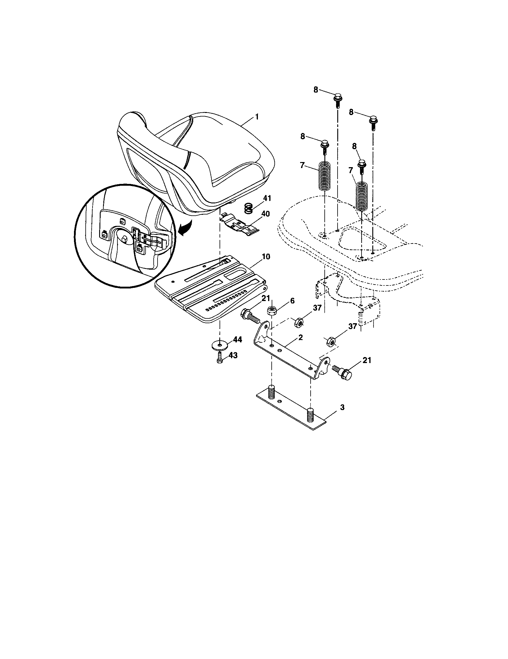 Craftsman 917288123 seat diagram