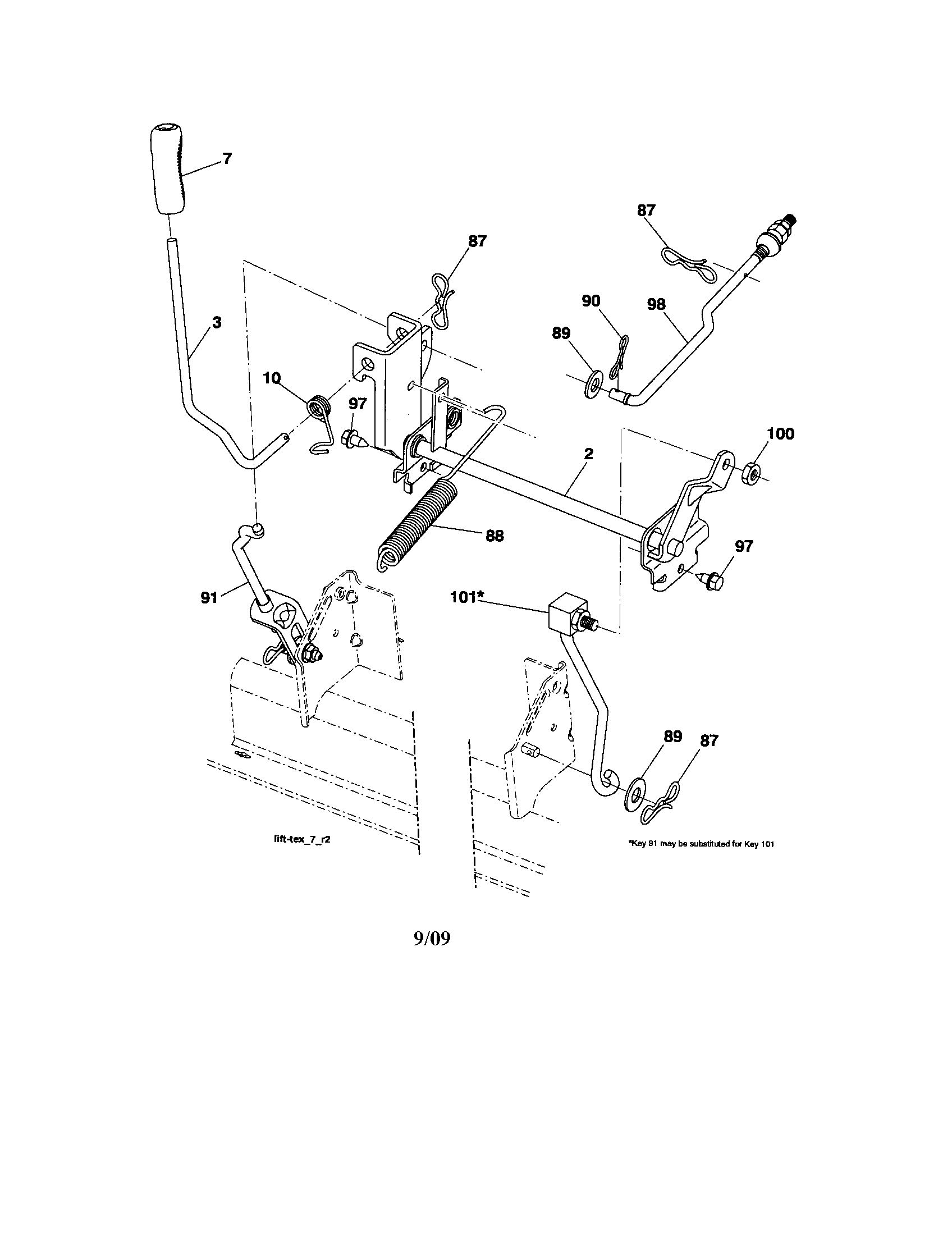Craftsman 917288123 lift diagram